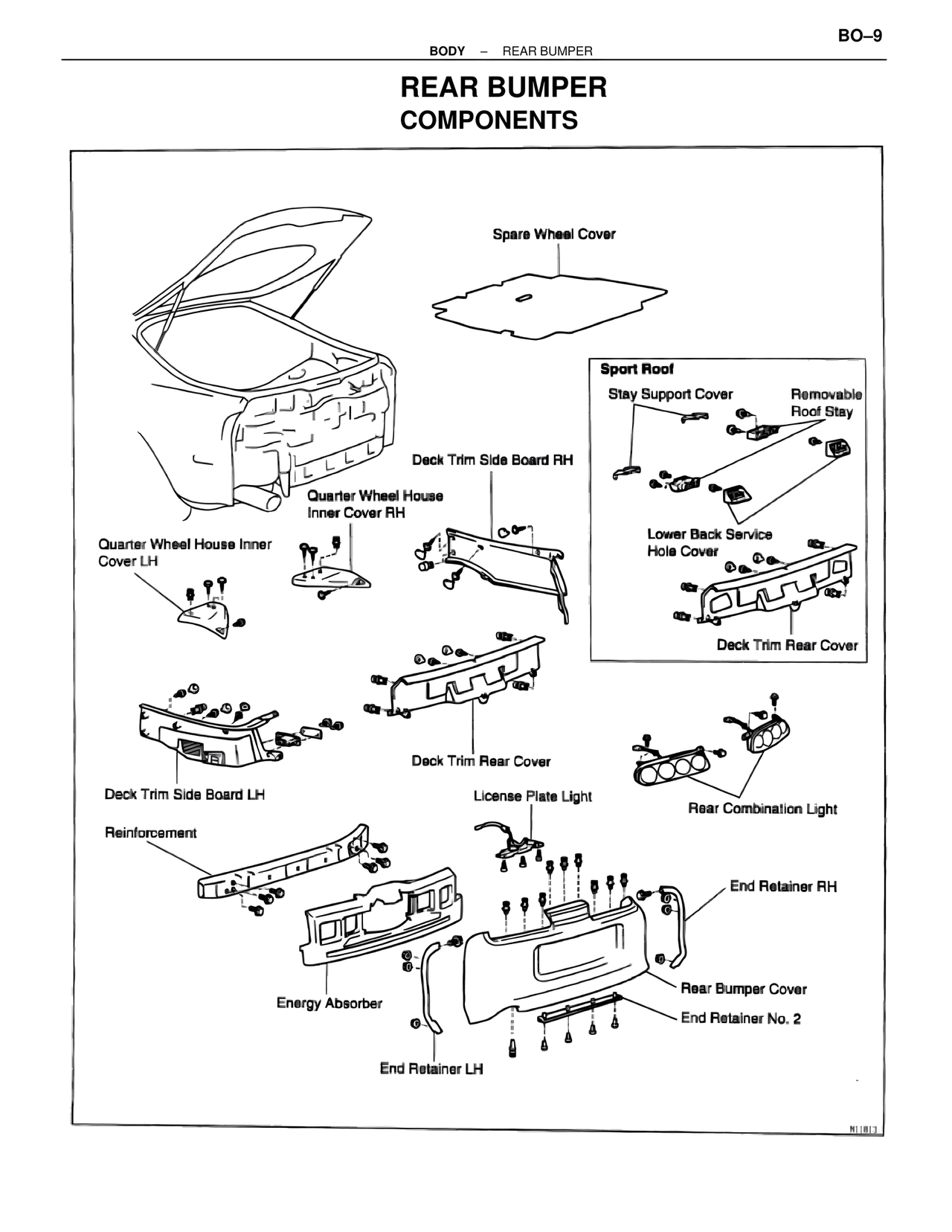 Rear Bumper Components — MK4 Supra Body Mechanical, page 9