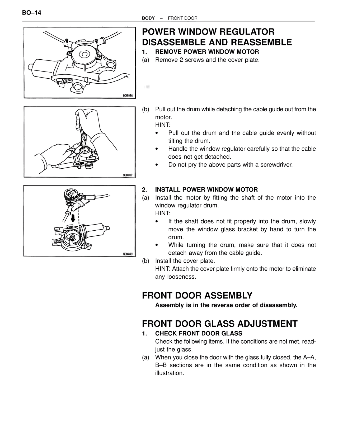 Power Window Regulator Disassemble and Reassemble — MK4 Supra Body Mechanical, page 14