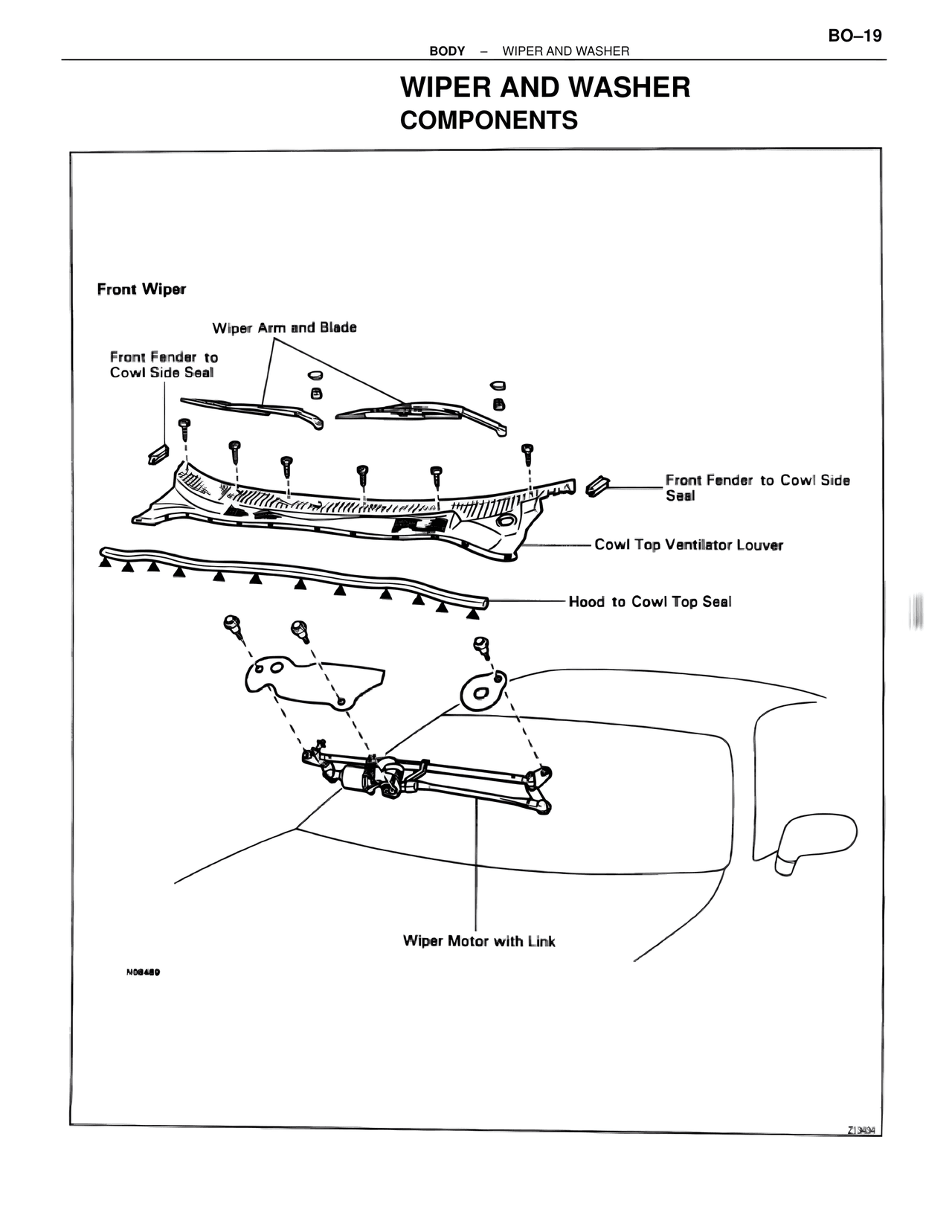 Wiper and Washer Components — MK4 Supra Body Mechanical, page 19