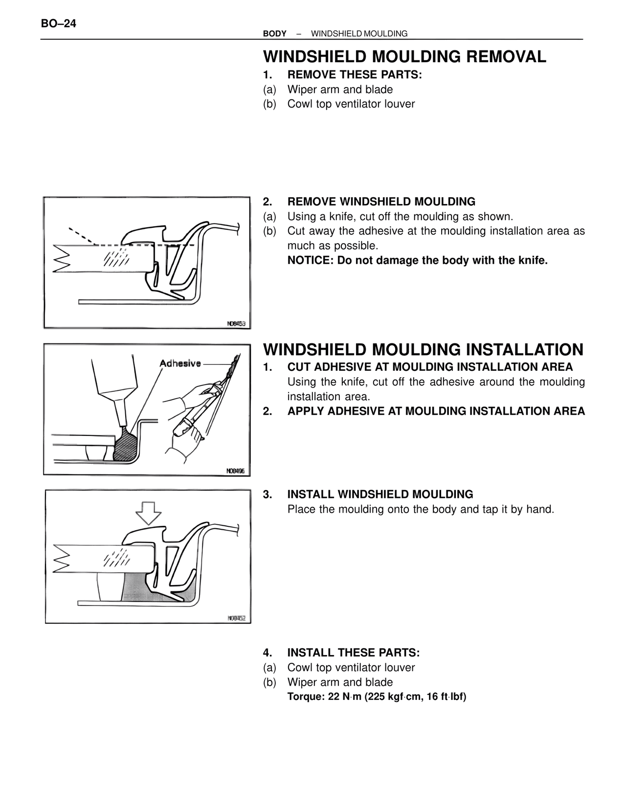 Windshield Moulding Removal — MK4 Supra Body Mechanical, page 24