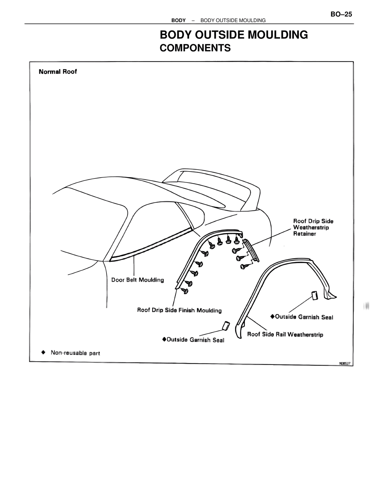 Body Outside Moulding Components — MK4 Supra Body Mechanical, page 25