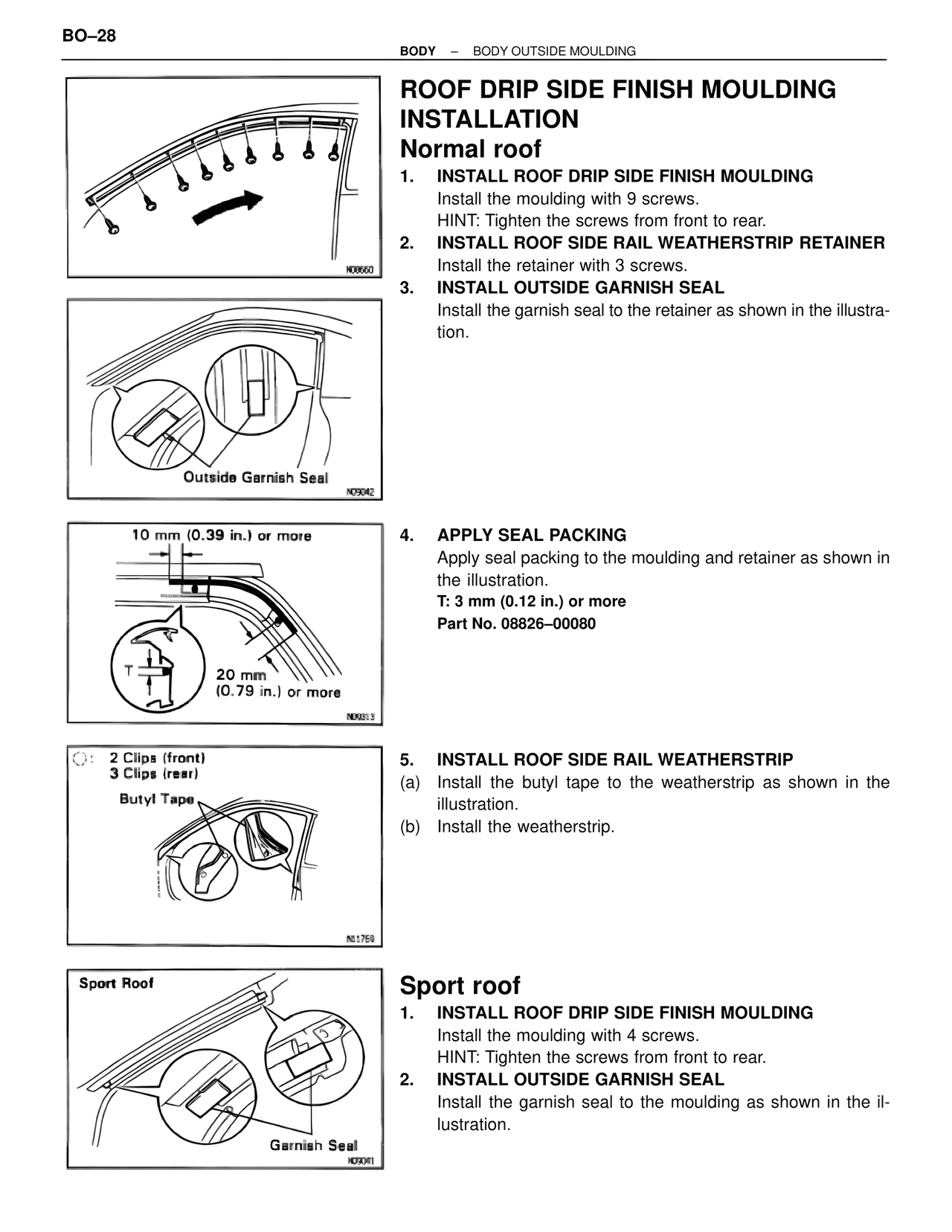 Roof Drip Side Finish Moulding Installation — MK4 Supra Body Mechanical, page 28