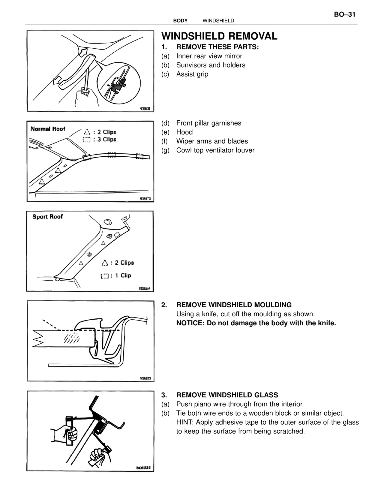 Windshield Removal — MK4 Supra Body Mechanical, page 31