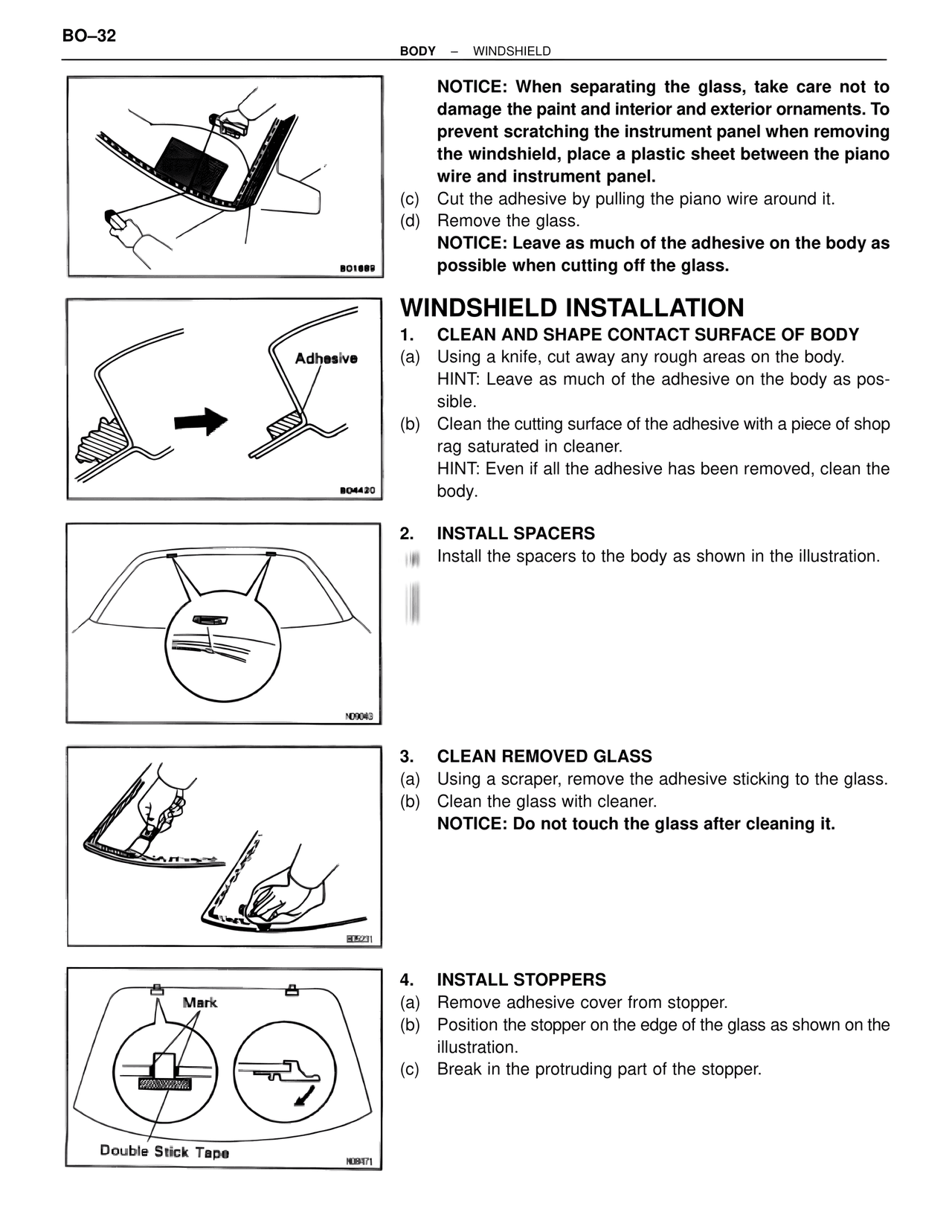 Windshield Installation — MK4 Supra Body Mechanical, page 32