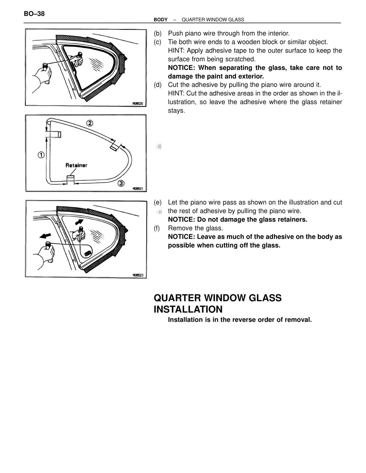 Quarter Window Glass Installation — MK4 Supra Body Mechanical, page 38
