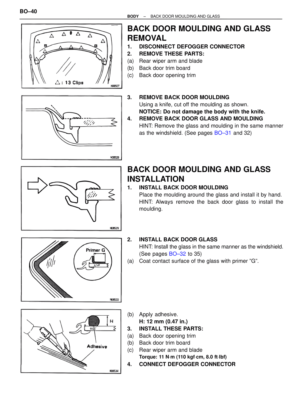 Back Door Moulding and Glass Removal — MK4 Supra Body Mechanical, page 40