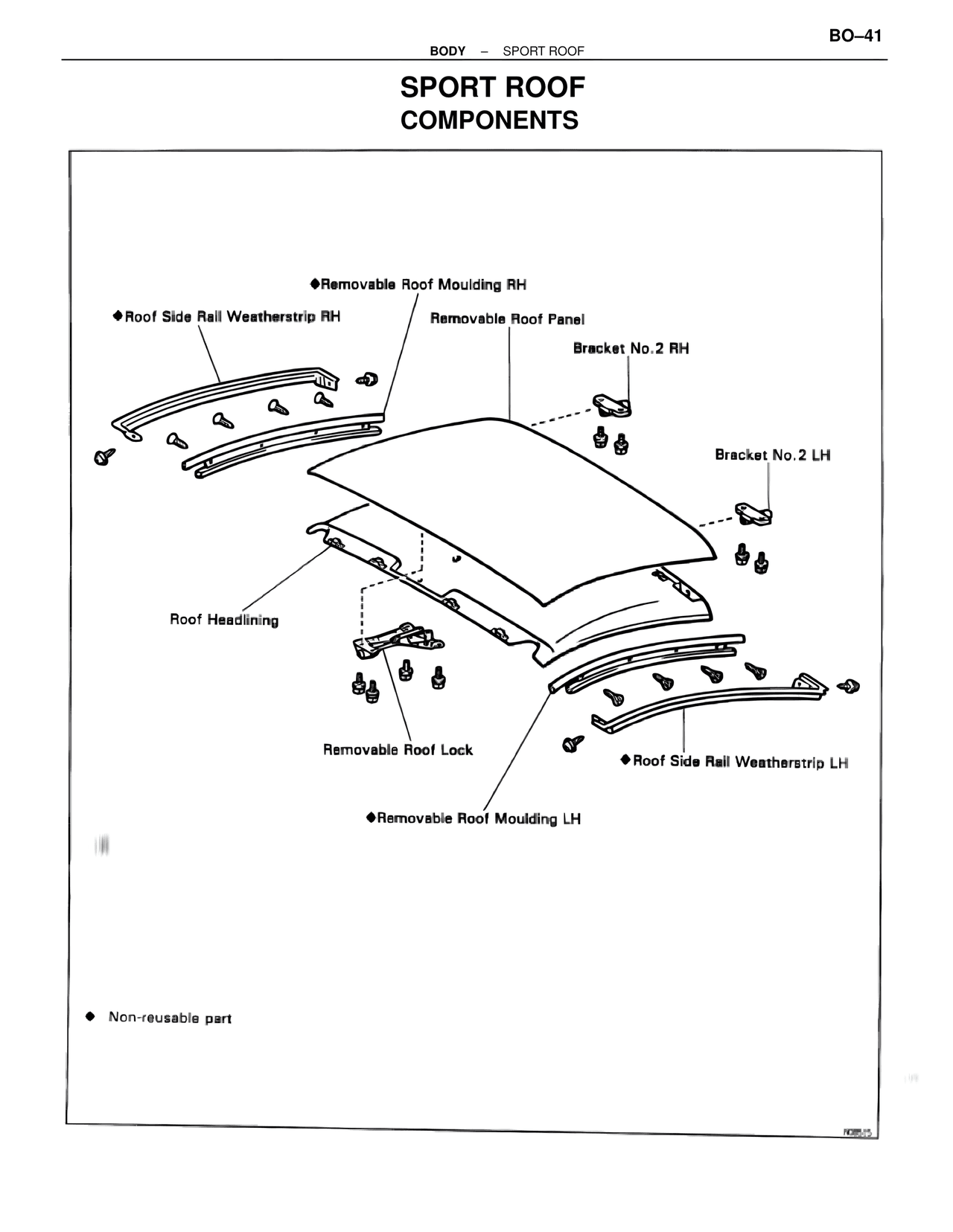 Sport Roof Components — MK4 Supra Body Mechanical, page 41