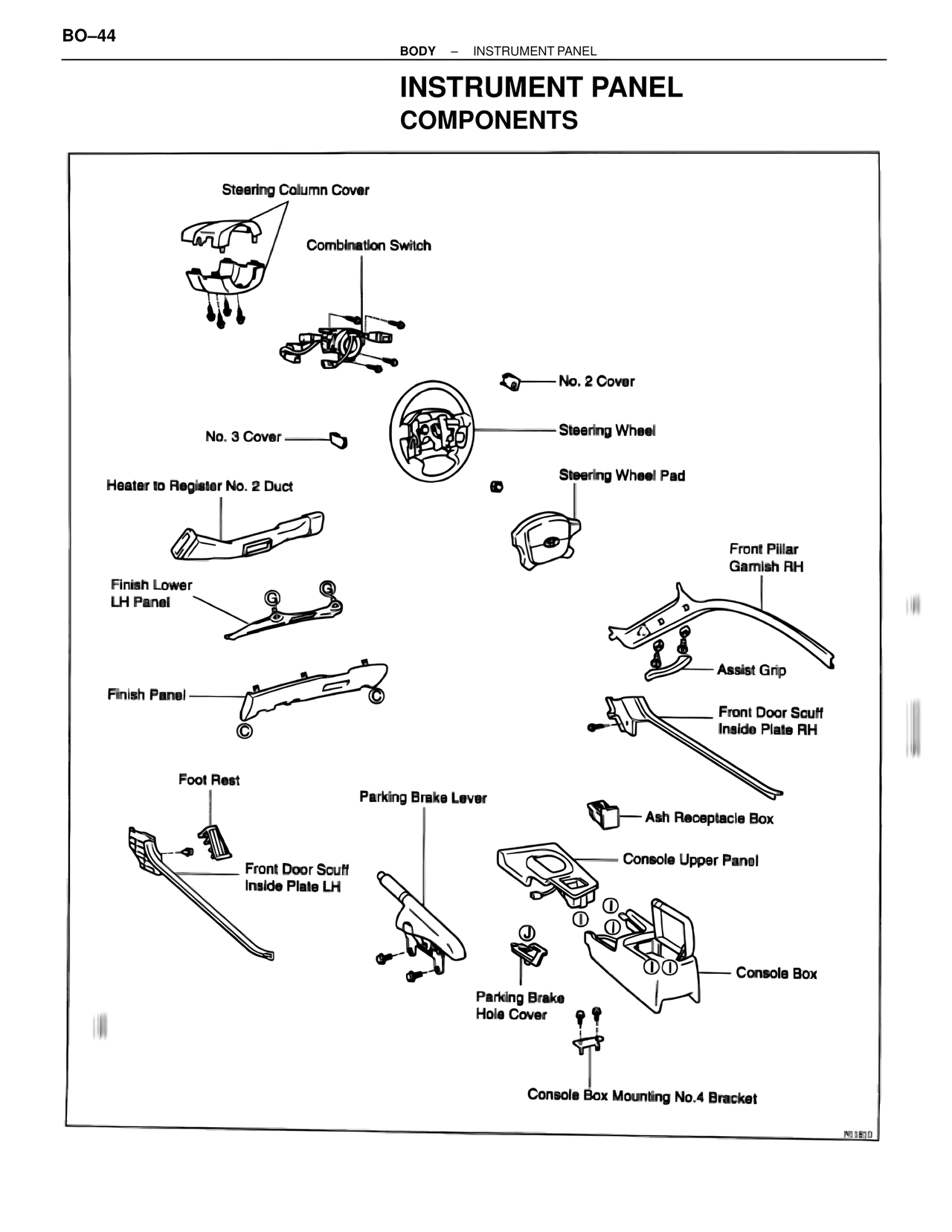 Instrument Panel Components — MK4 Supra Body Mechanical, page 44