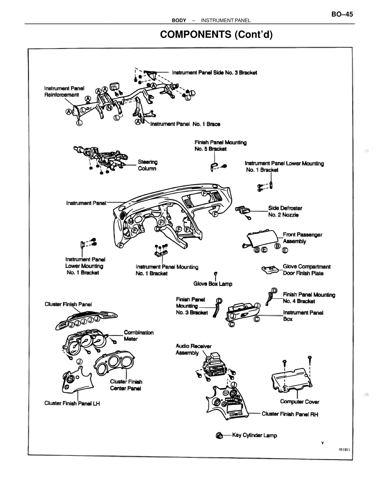 Components (Cont'd) — MK4 Supra Body Mechanical, page 45