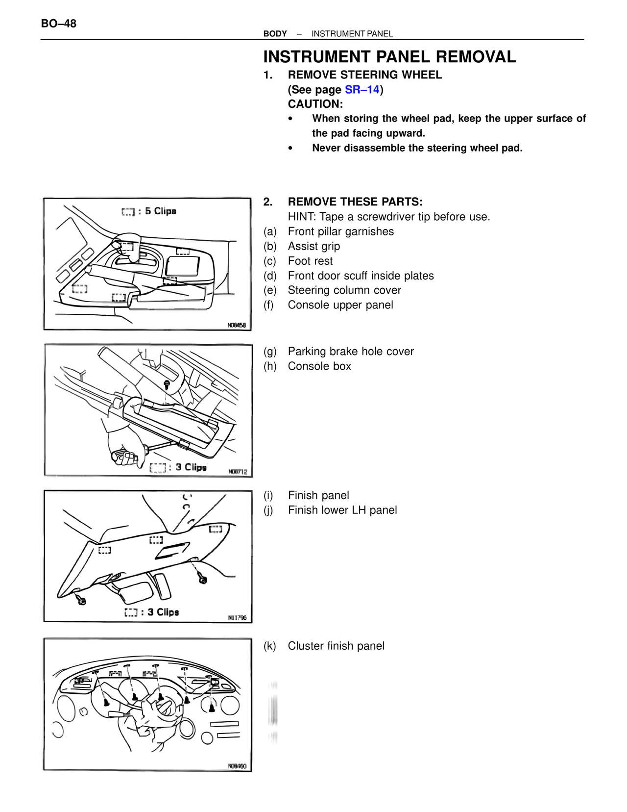 Instrument Panel Removal — MK4 Supra Body Mechanical, page 48
