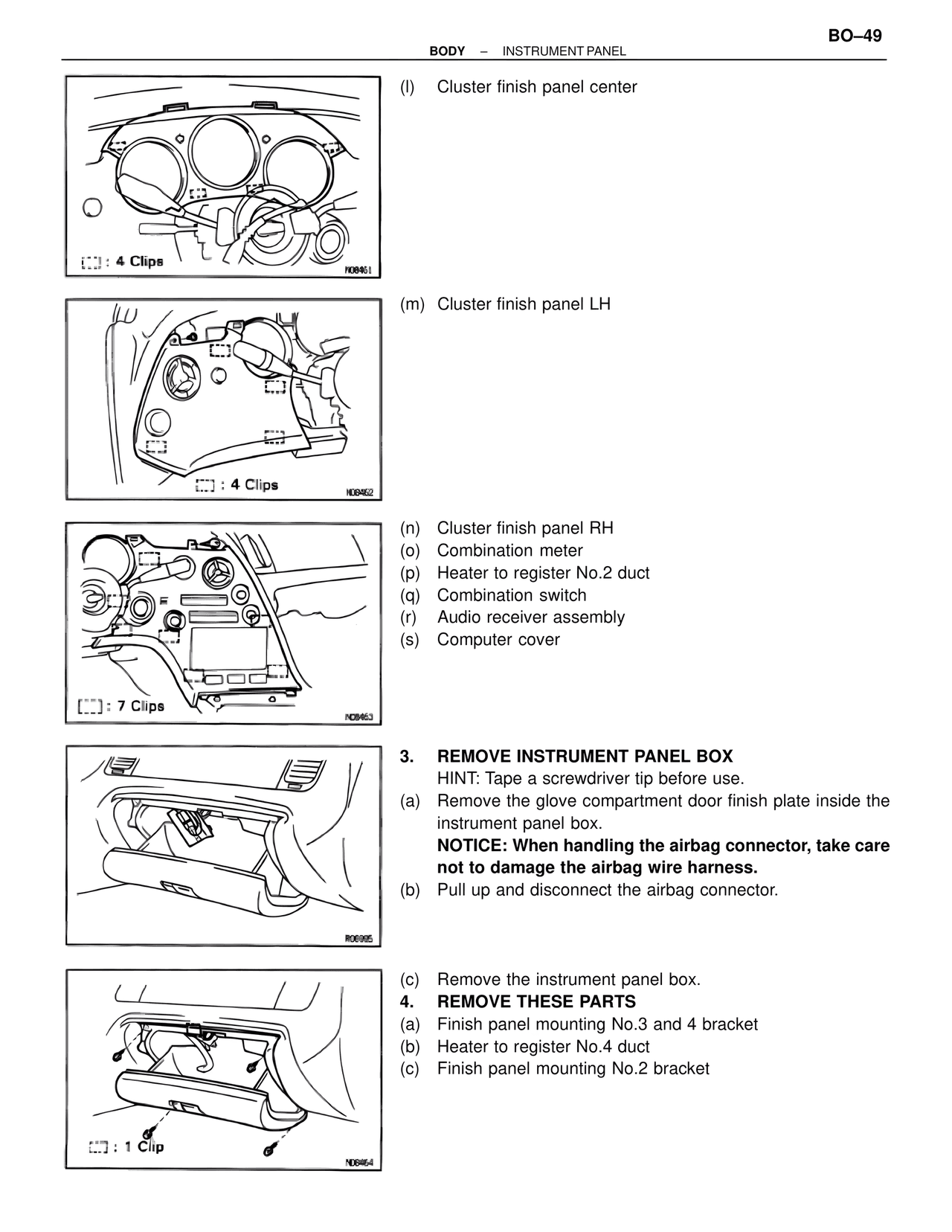 Instrument Panel — MK4 Supra Body Mechanical, page 49