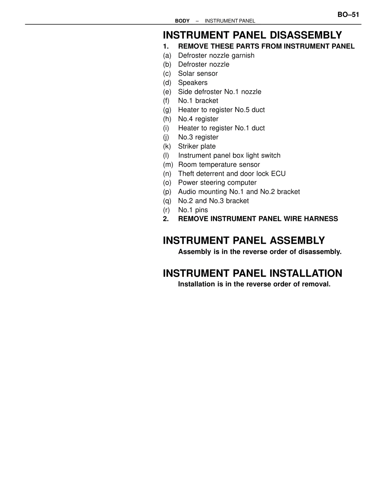 Instrument Panel Disassembly — MK4 Supra Body Mechanical, page 51