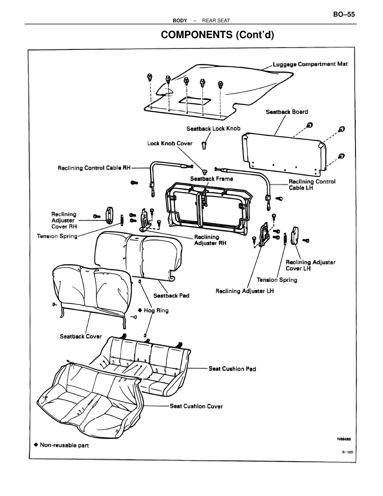 Components (Cont'd) — MK4 Supra Body Mechanical, page 55