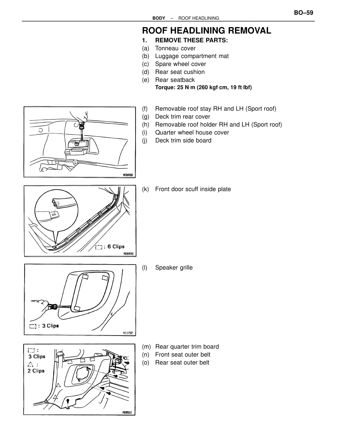 Roof Headlining Removal — MK4 Supra Body Mechanical, page 59