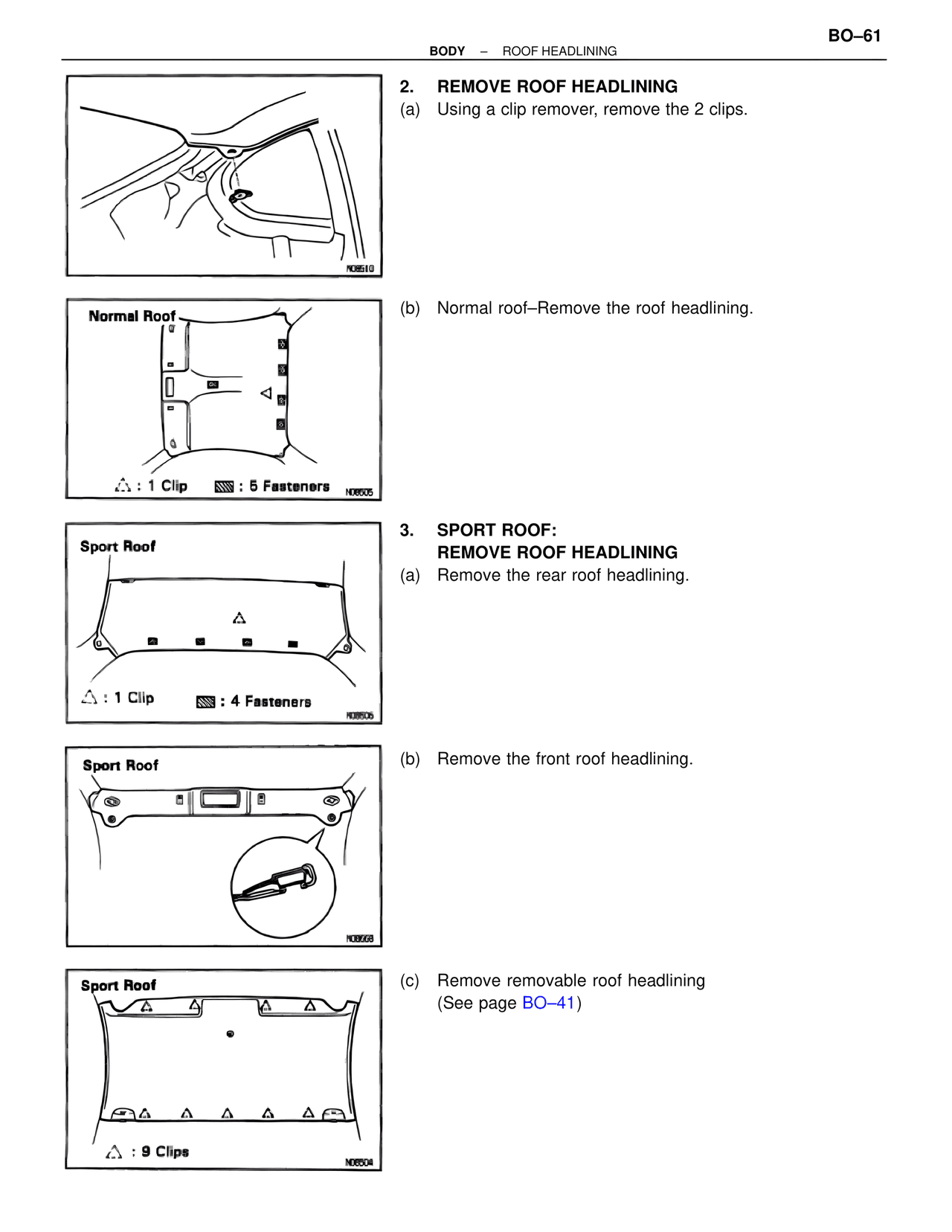 Remove Roof Headlining — MK4 Supra Body Mechanical, page 61