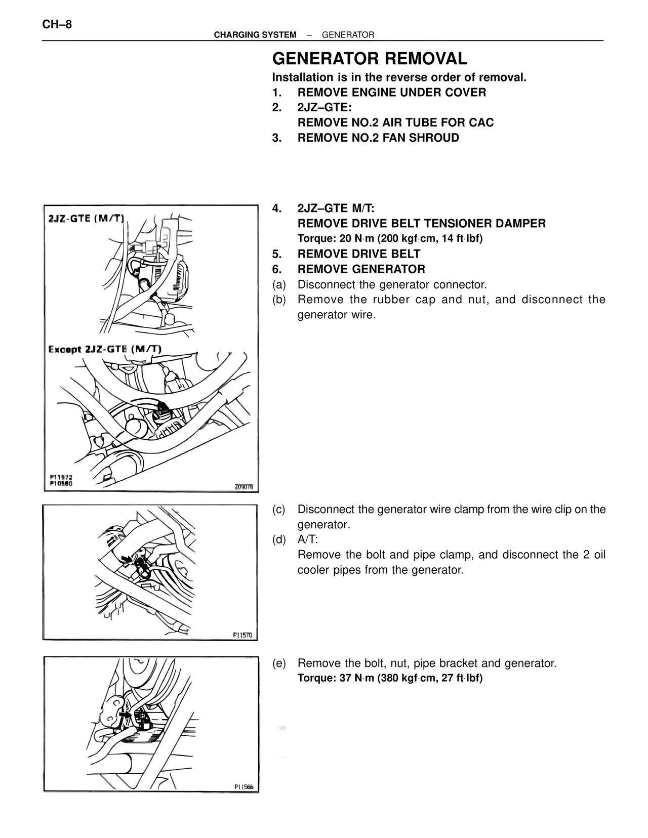 Generator Removal — MK4 Supra Charging System, page 9