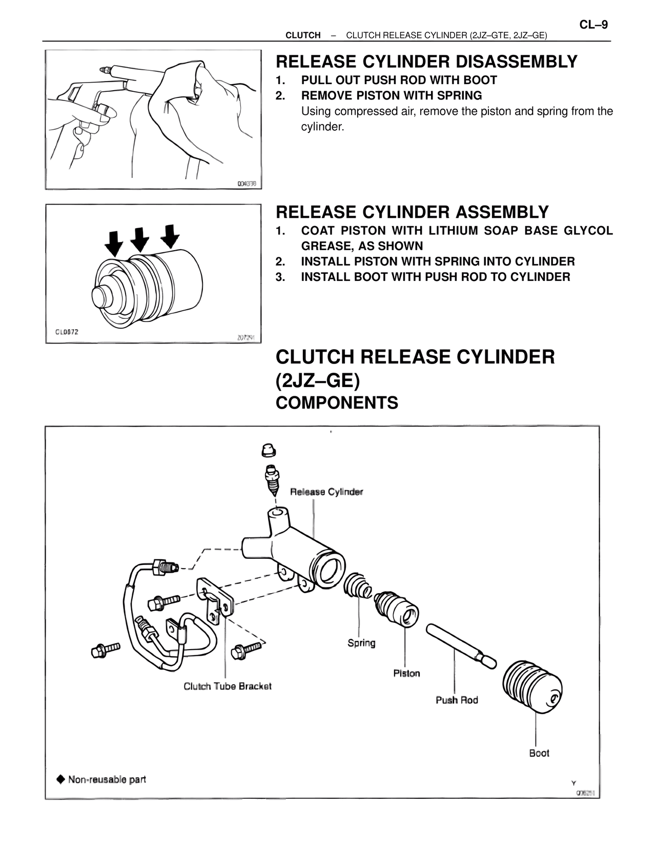 Clutch Release Cylinder (2JZ–GE) Components — MK4 Supra Clutch System, page 9
