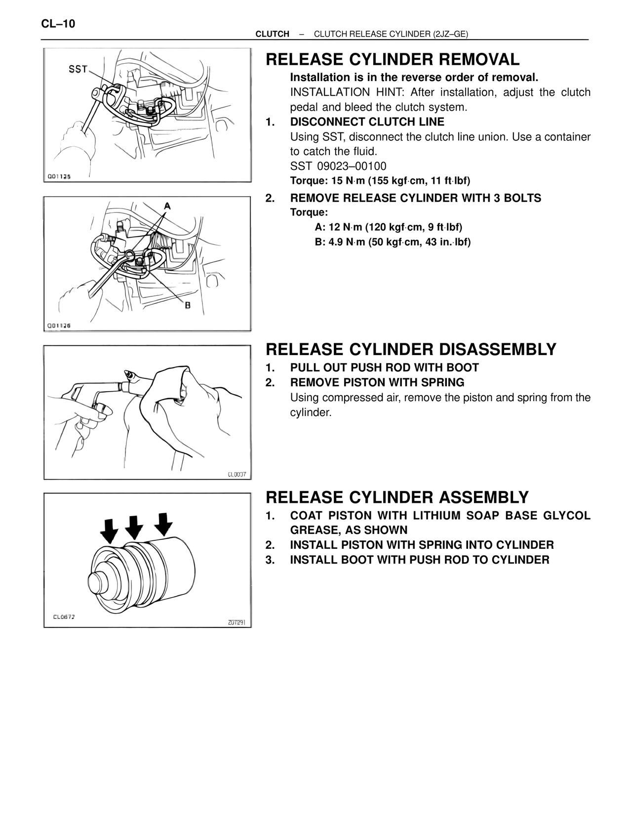 Release Cylinder Removal — MK4 Supra Clutch System, page 10