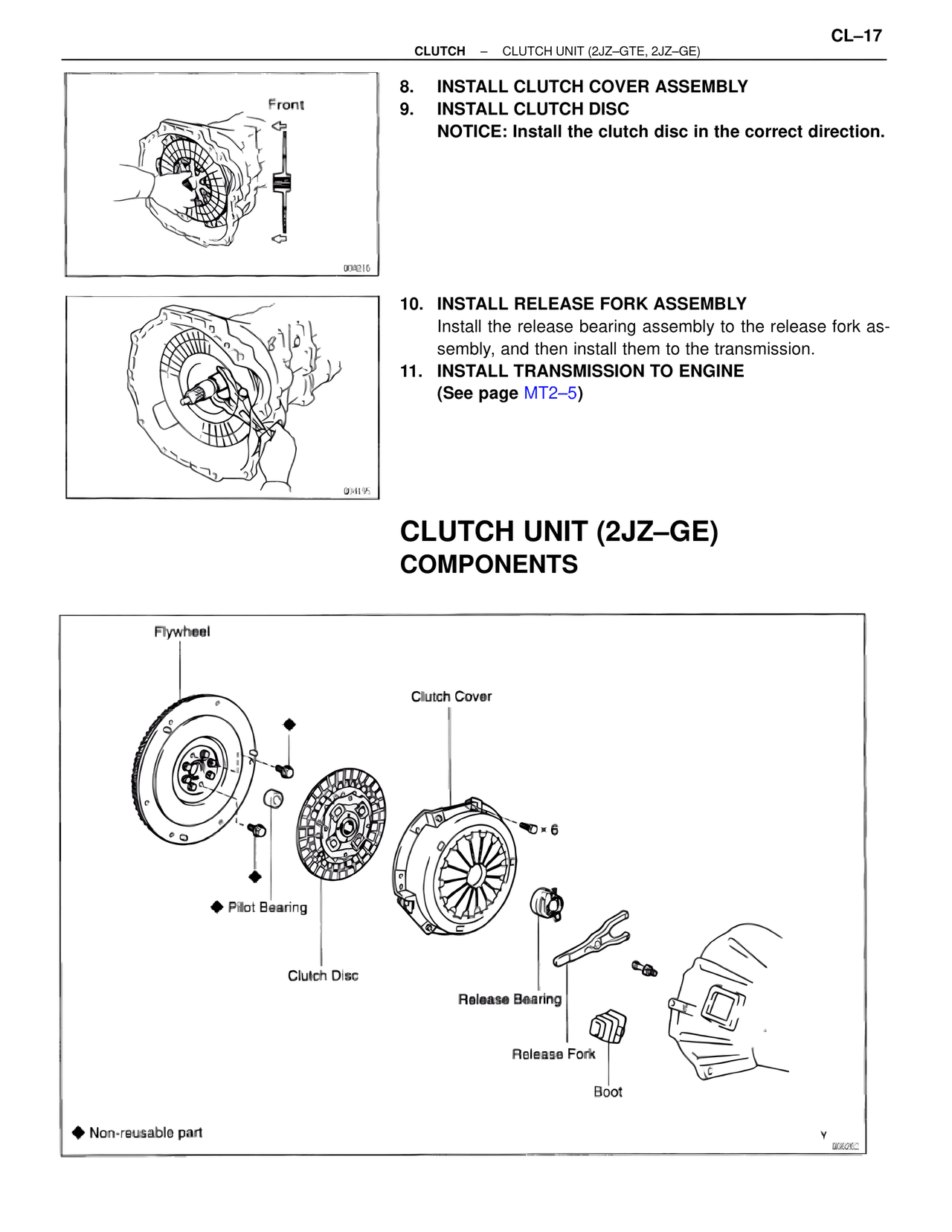 Clutch Unit (2JZ–GE) Components — MK4 Supra Clutch System, page 17
