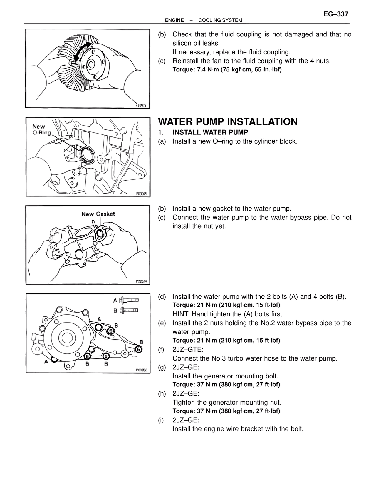 Water Pump Installation — MK4 Supra Cooling System, page 9