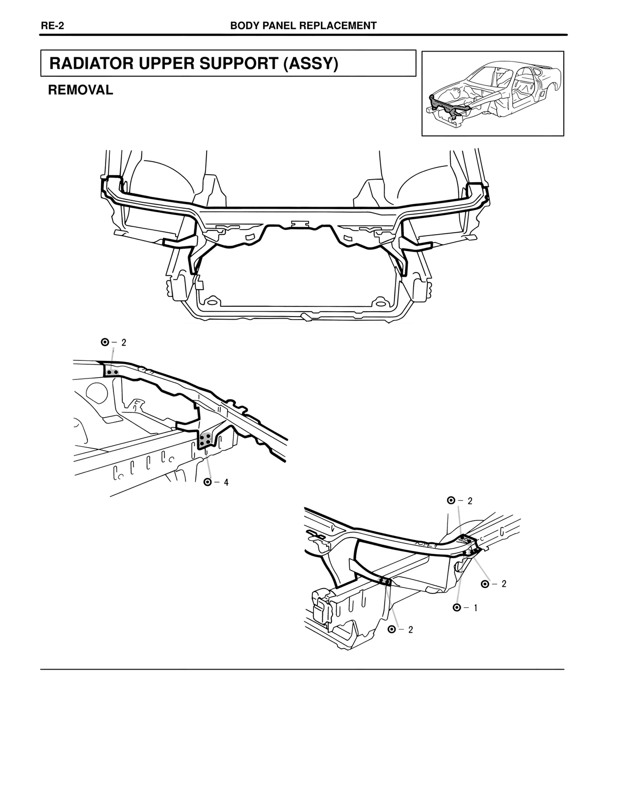 Radiator Upper Support (Assy) — MK4 Supra Collision Repair, page 25
