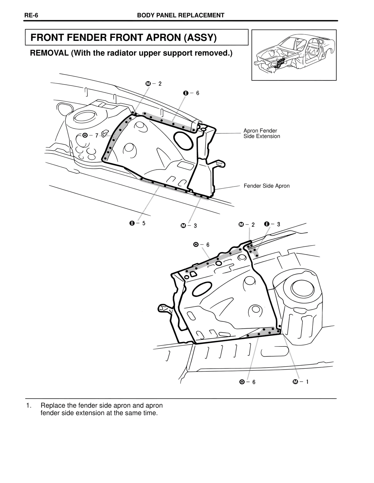 Front Fender Front Apron (Assy) — MK4 Supra Collision Repair, page 31