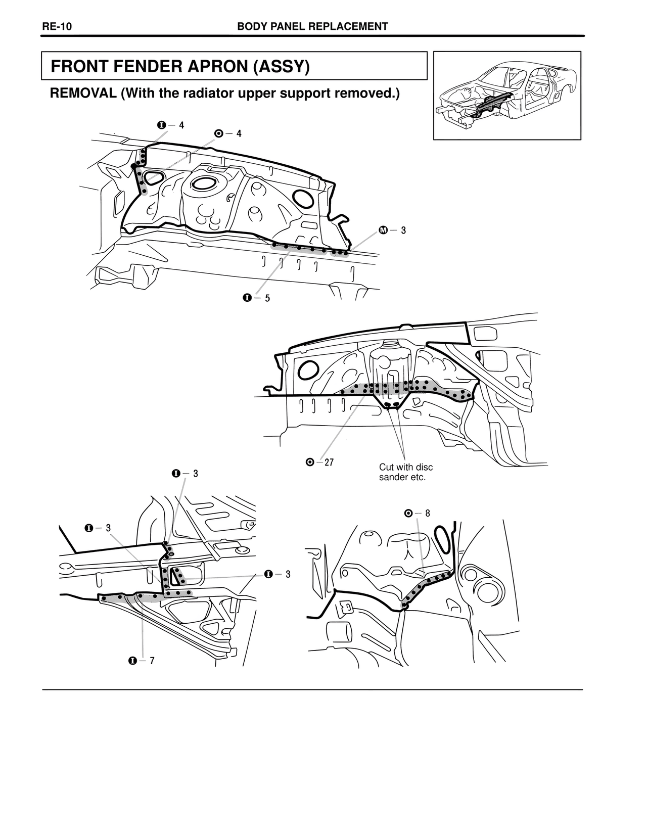 Front Fender Apron (Assy) — MK4 Supra Collision Repair, page 33