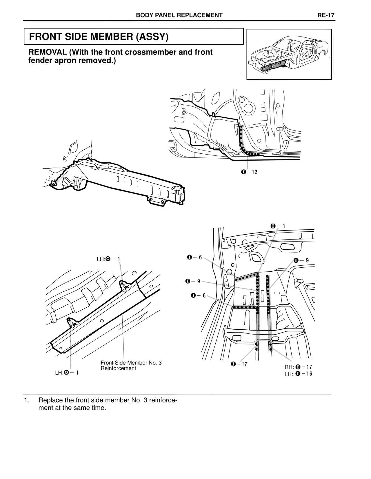 Front Side Member (Assy) — MK4 Supra Collision Repair, page 40