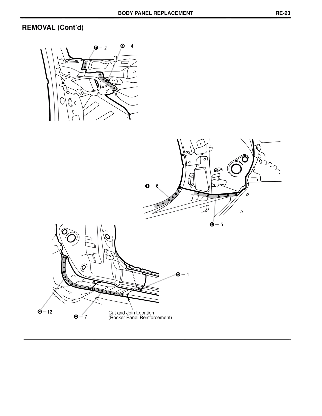 Removal (Cont'd) — MK4 Supra Collision Repair, page 46