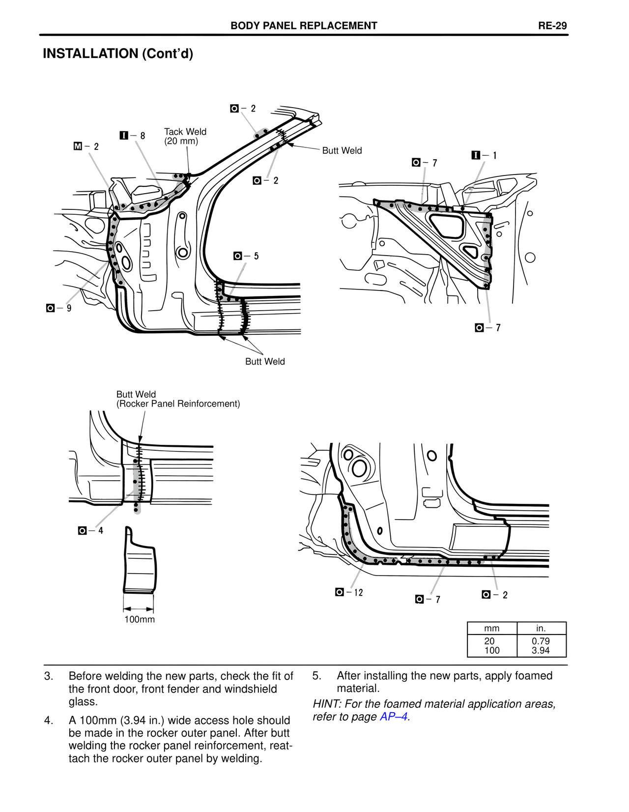 Installation (Cont'd) — MK4 Supra Collision Repair, page 52