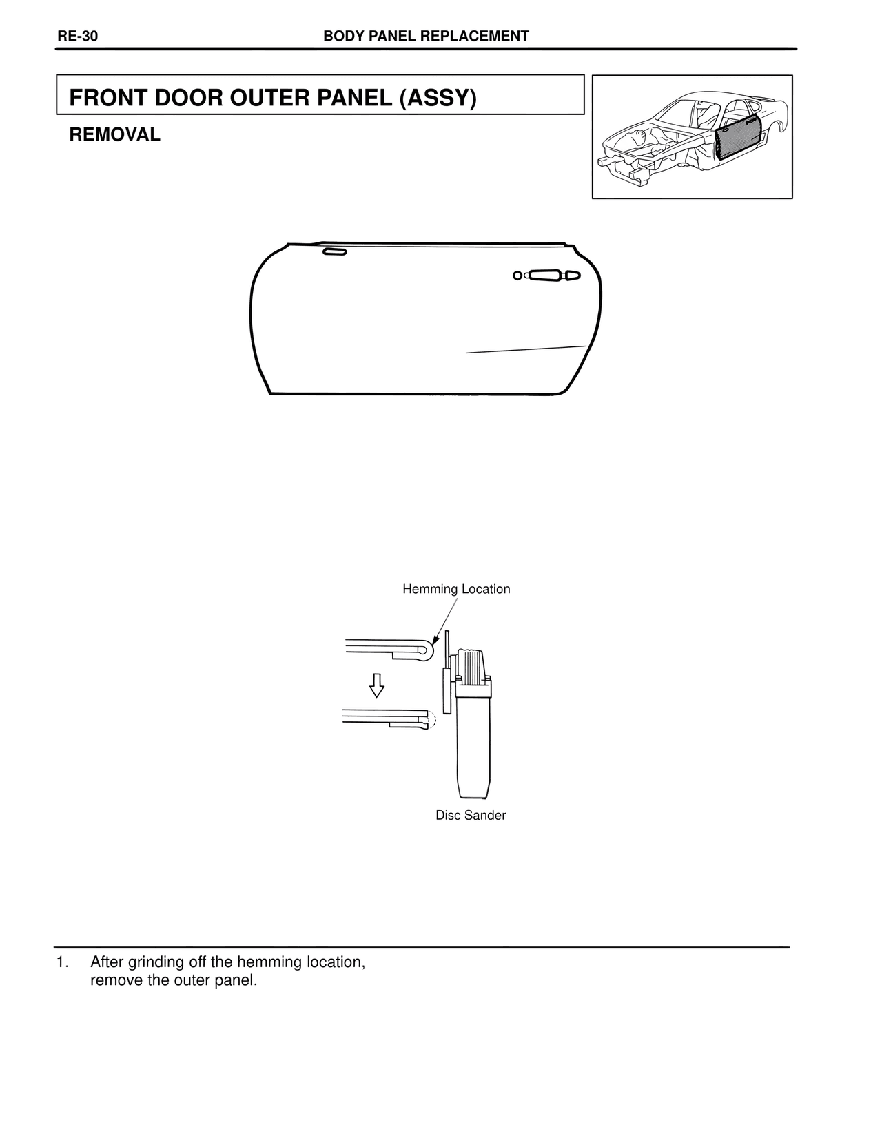 Front Door Outer Panel (Assy) — MK4 Supra Collision Repair, page 53