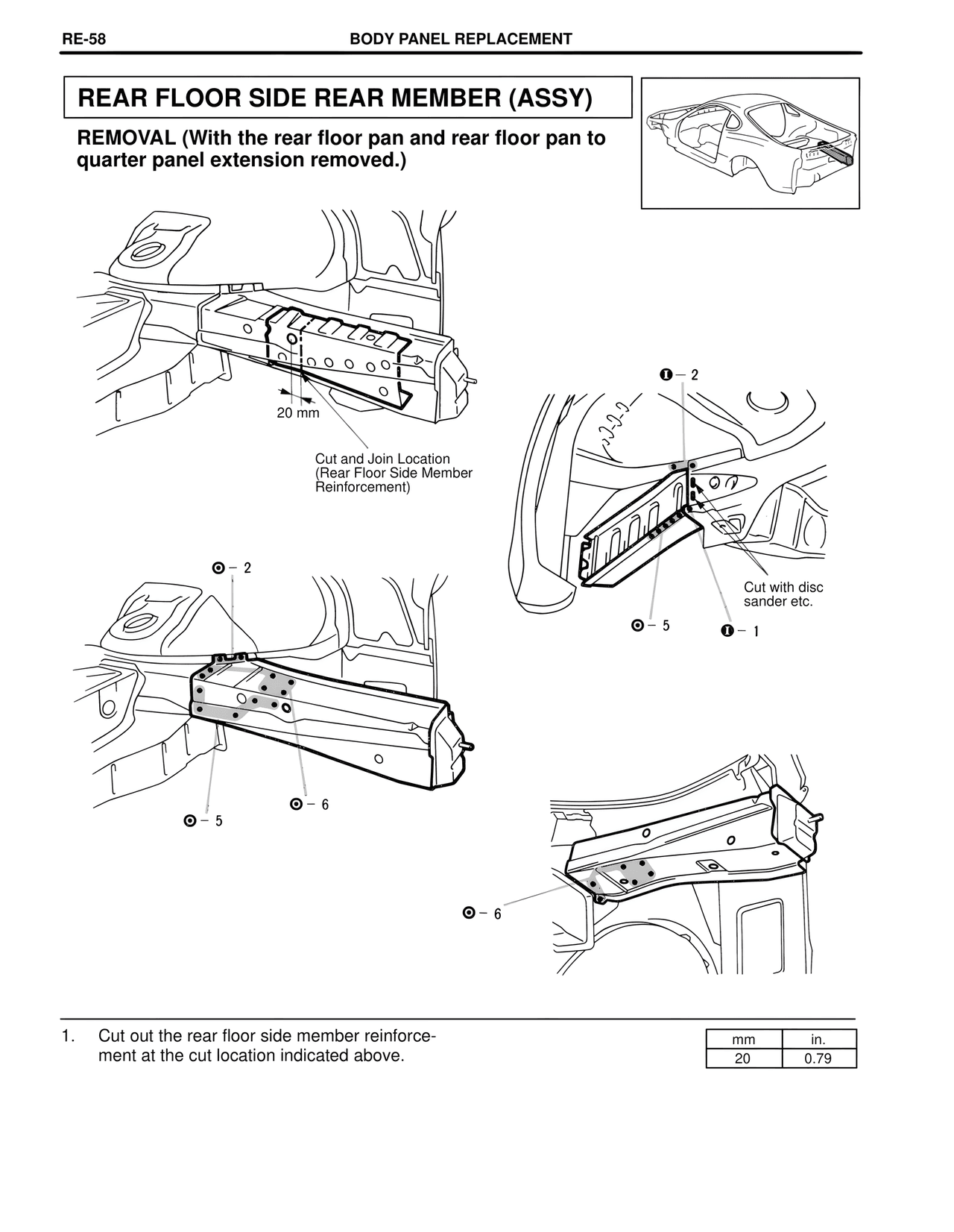 Rear Floor Side Rear Member (Assy) — MK4 Supra Collision Repair, page 81