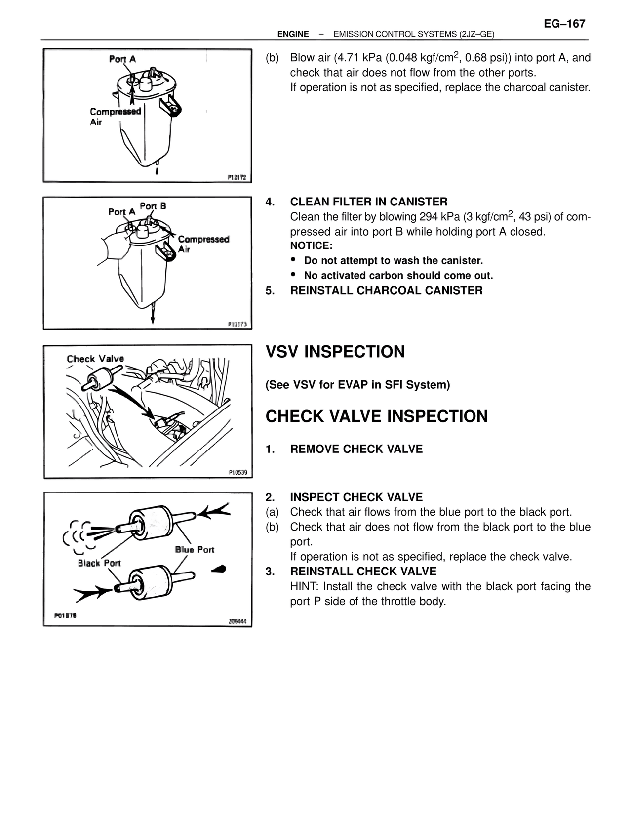 VSV Inspection / Check Valve Inspection — MK4 Supra Emission System 2JZ-GE, page 6