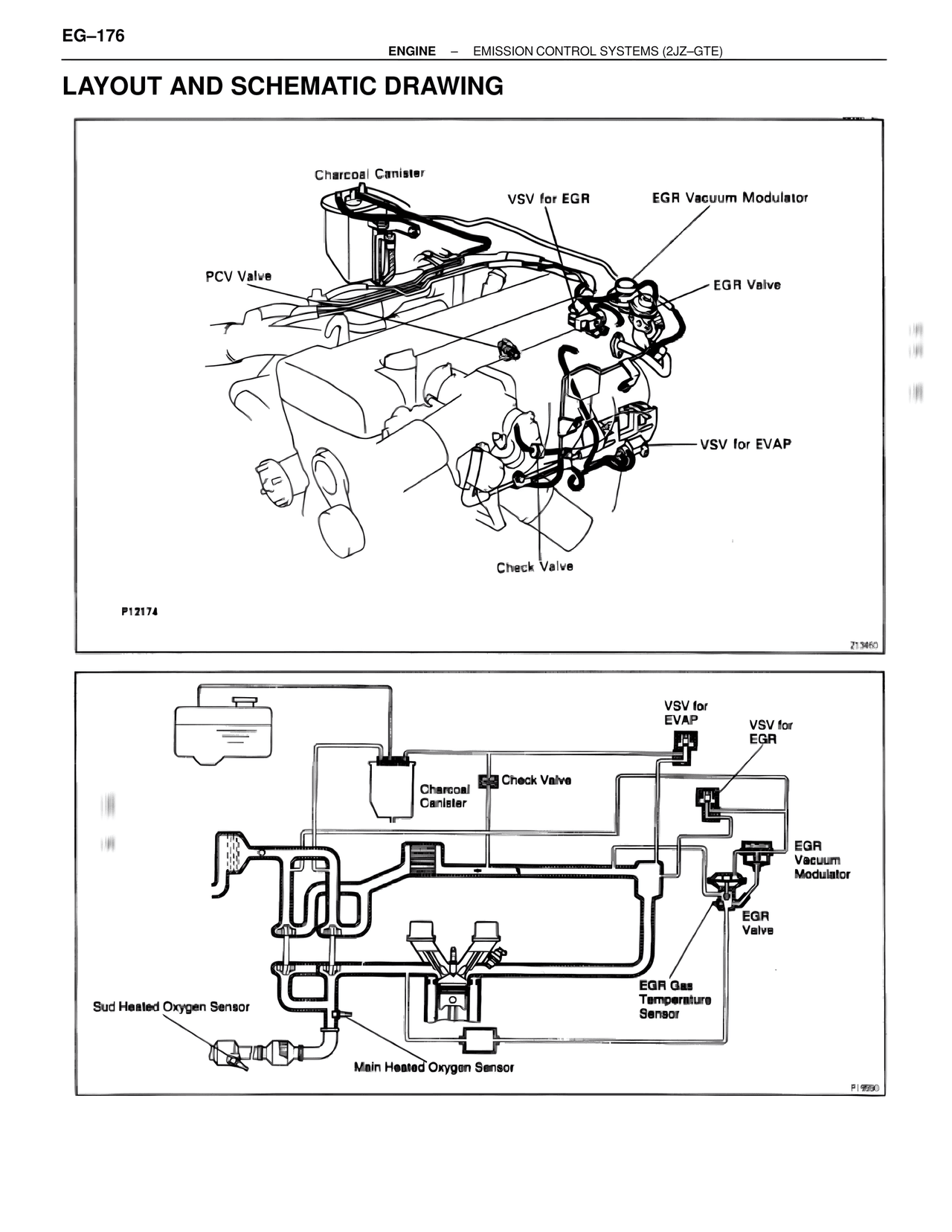 Layout and Schematic Drawing — MK4 Supra Emission System 2JZ-GTE, page 3