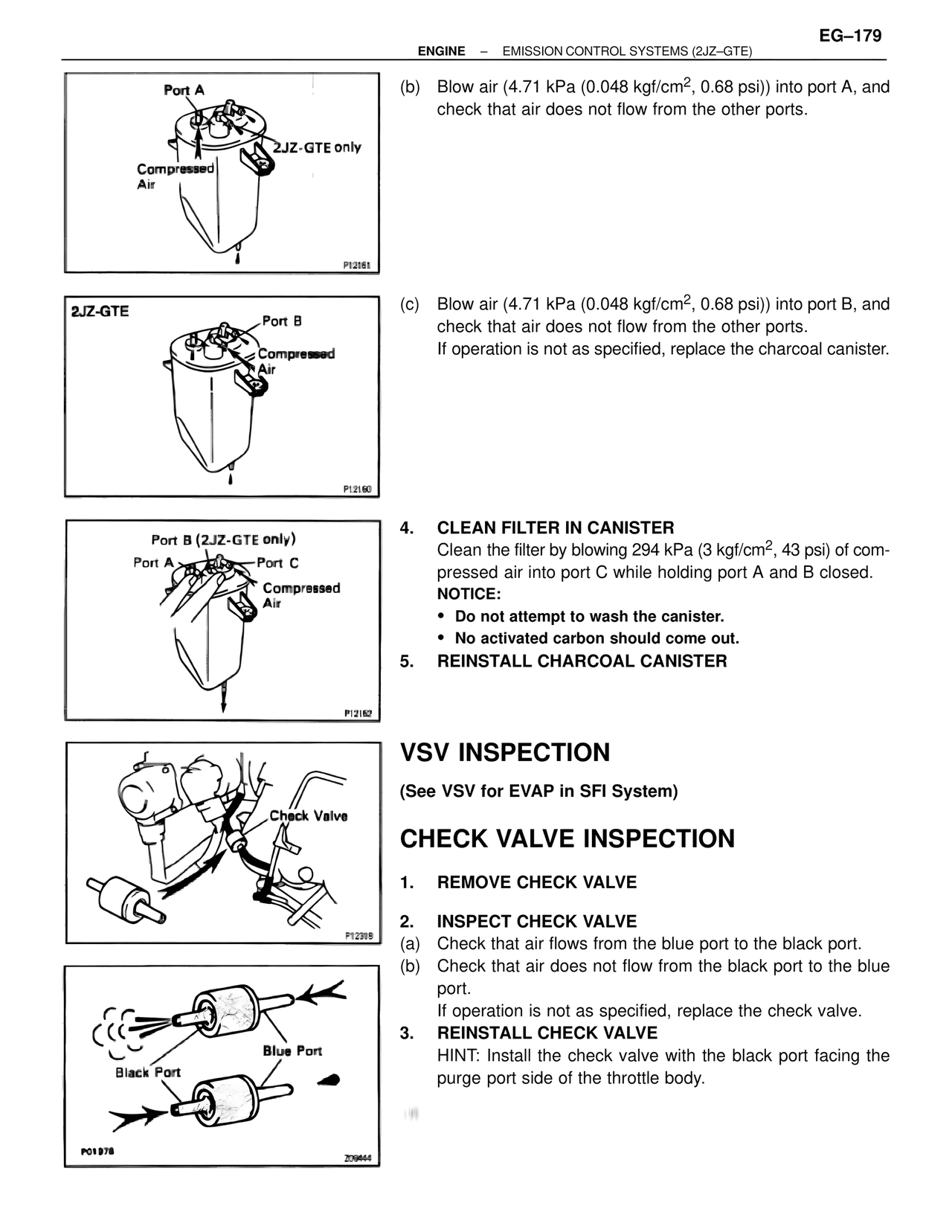VSV Inspection / Check Valve Inspection — MK4 Supra Emission System 2JZ-GTE, page 6