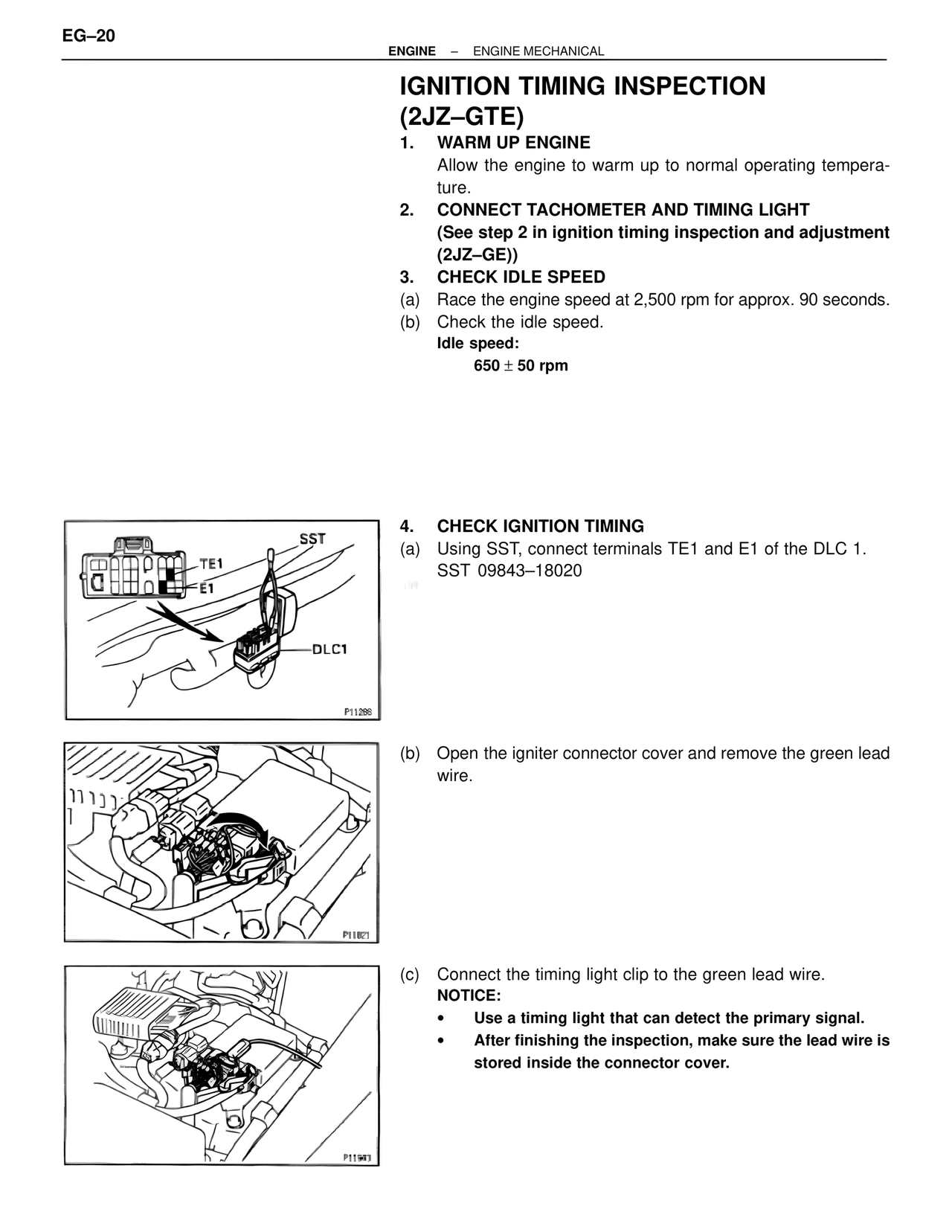 Ignition Timing Inspection (2JZ–GTE) — MK4 Supra Engine Mechanical, page 20