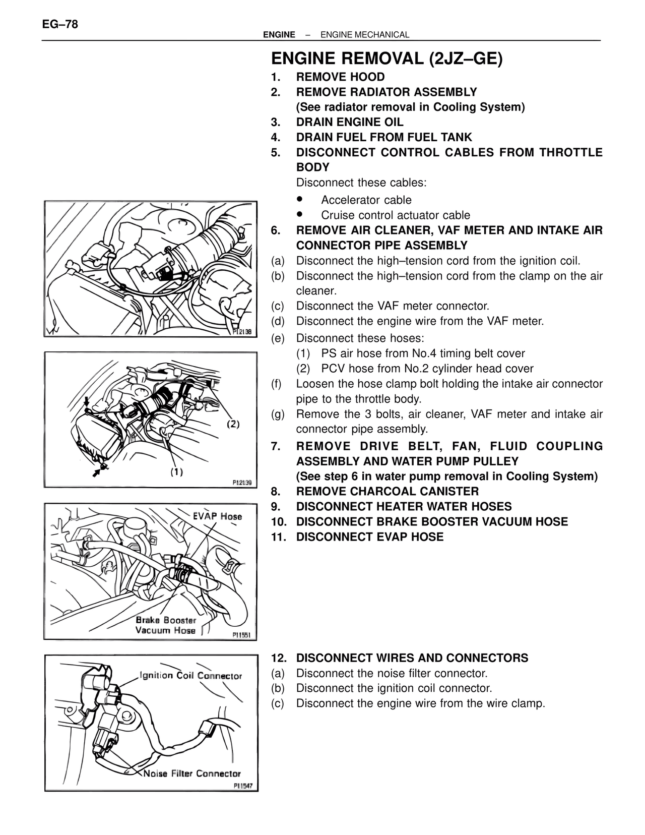 Engine Removal (2JZ–GE) — MK4 Supra Engine Mechanical, page 78