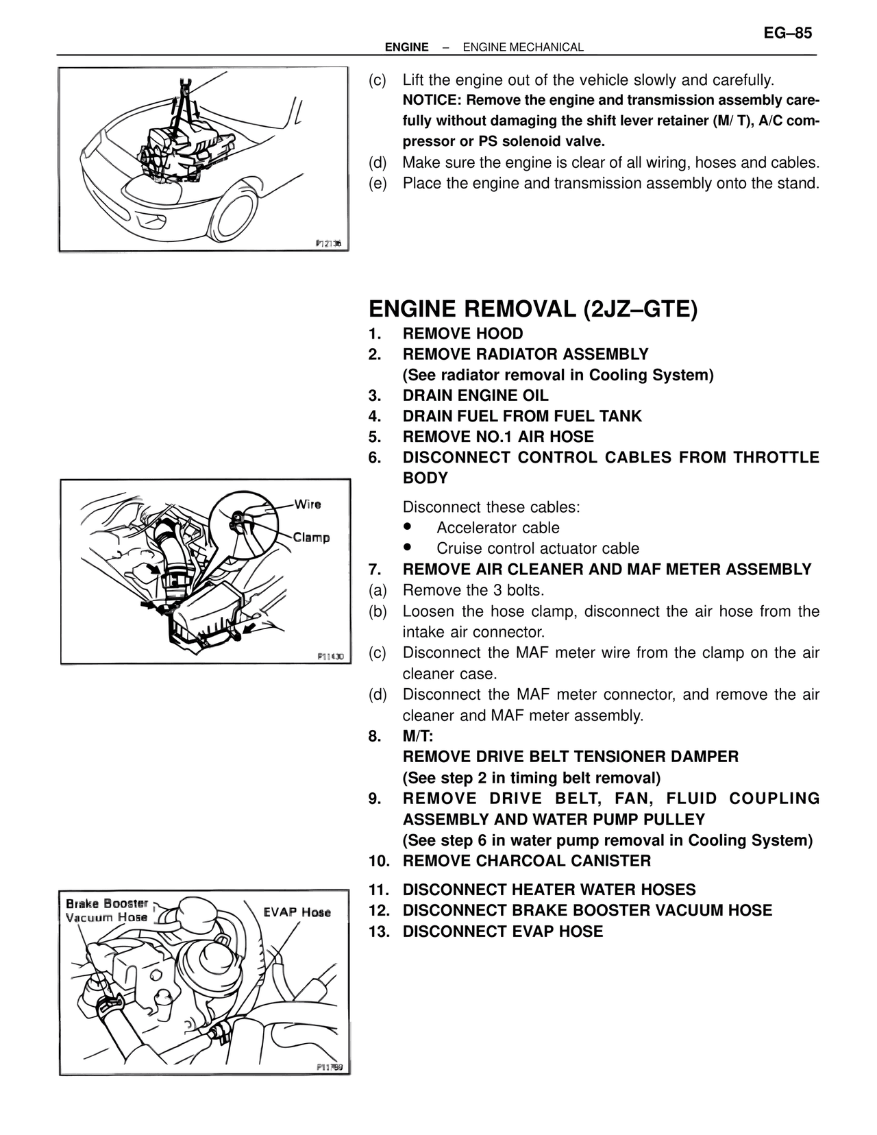 Engine Removal (2JZ–GTE) — MK4 Supra Engine Mechanical, page 85