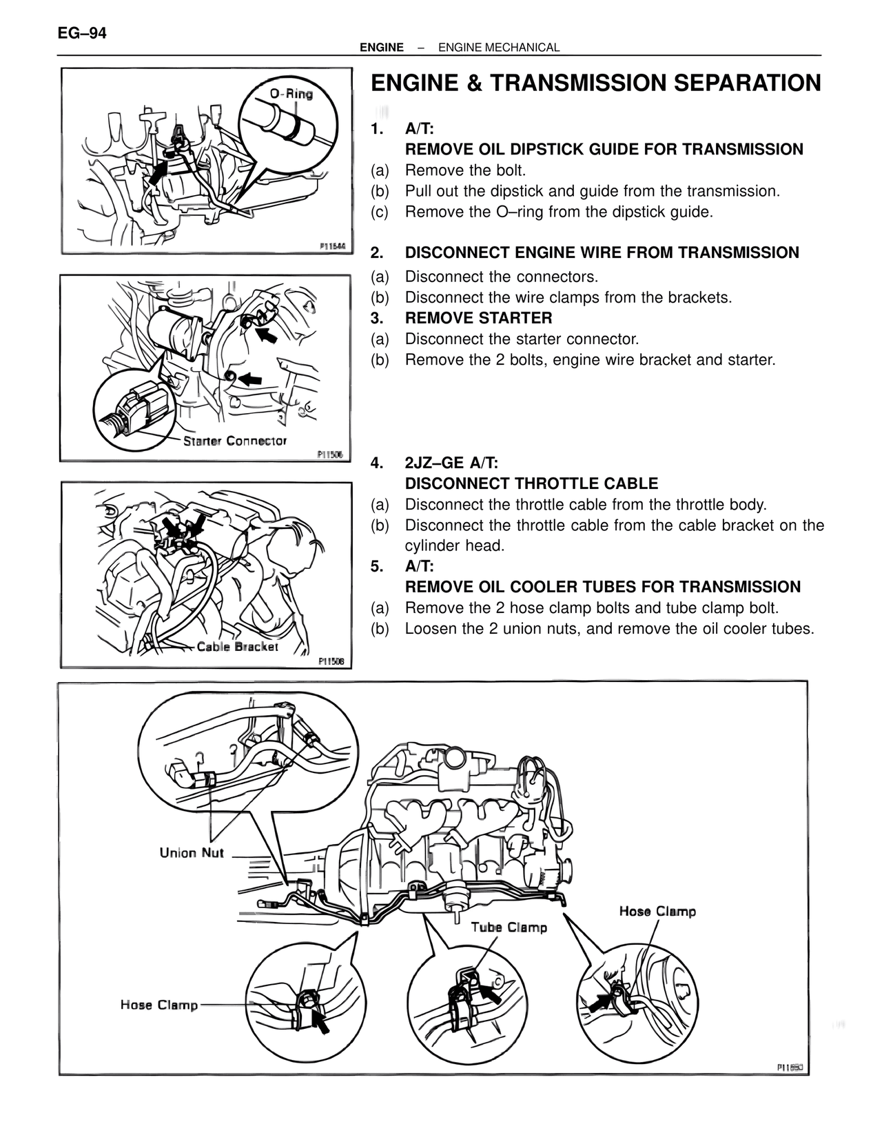 Engine & Transmission Separation — MK4 Supra Engine Mechanical, page 94