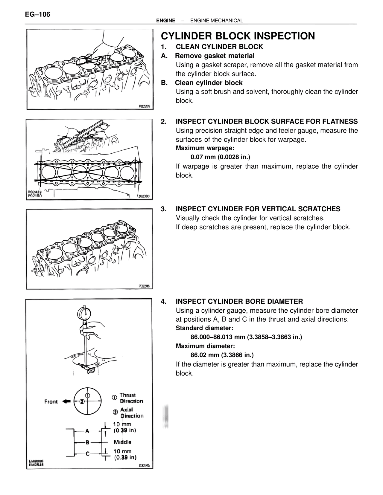 Cylinder Block Inspection — MK4 Supra Engine Mechanical, page 106