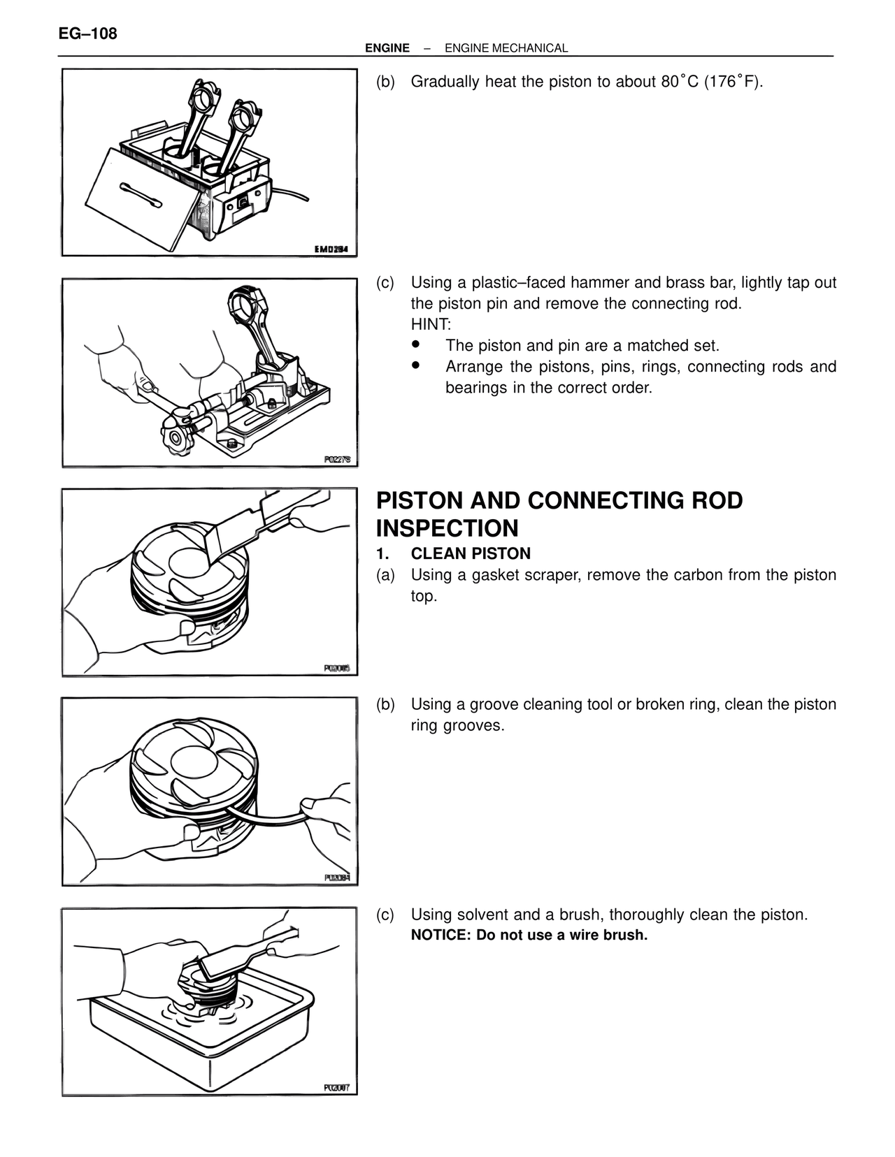 Piston and Connecting Rod Inspection — MK4 Supra Engine Mechanical, page 108