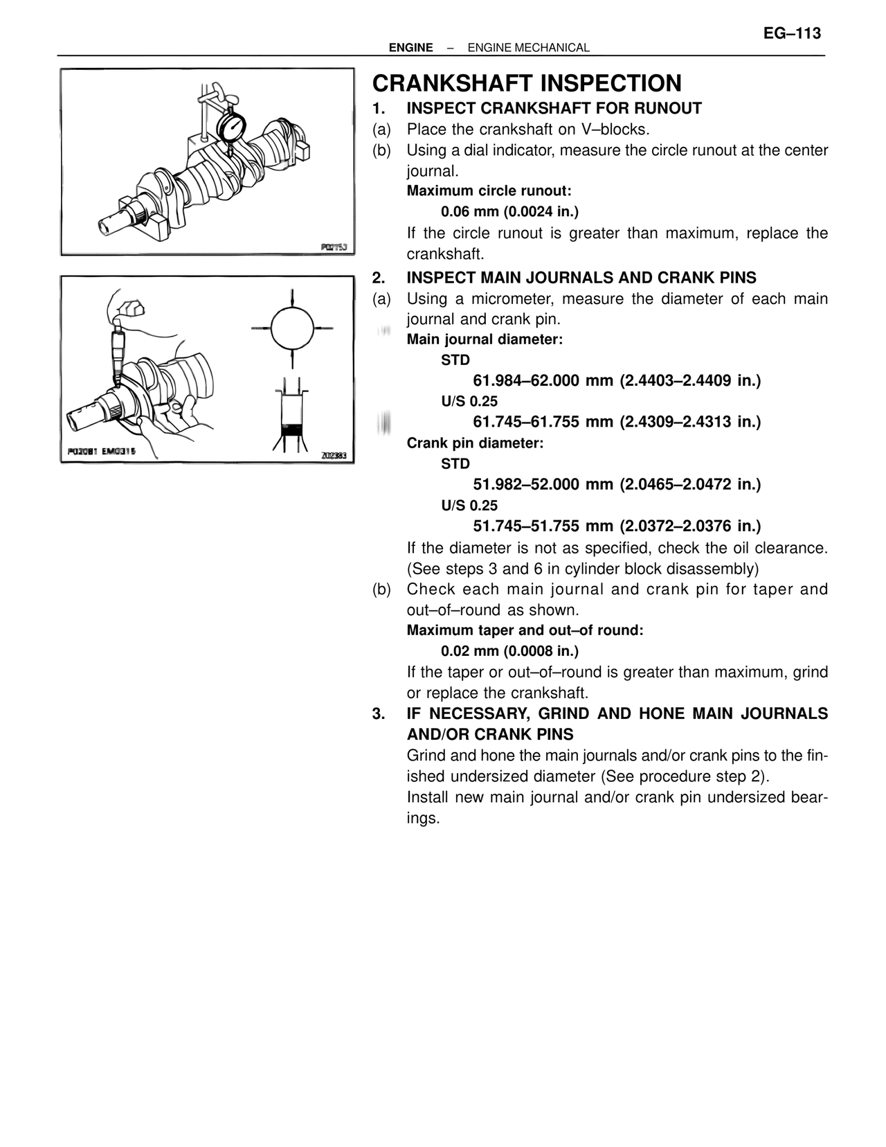 Crankshaft Inspection — MK4 Supra Engine Mechanical, page 113