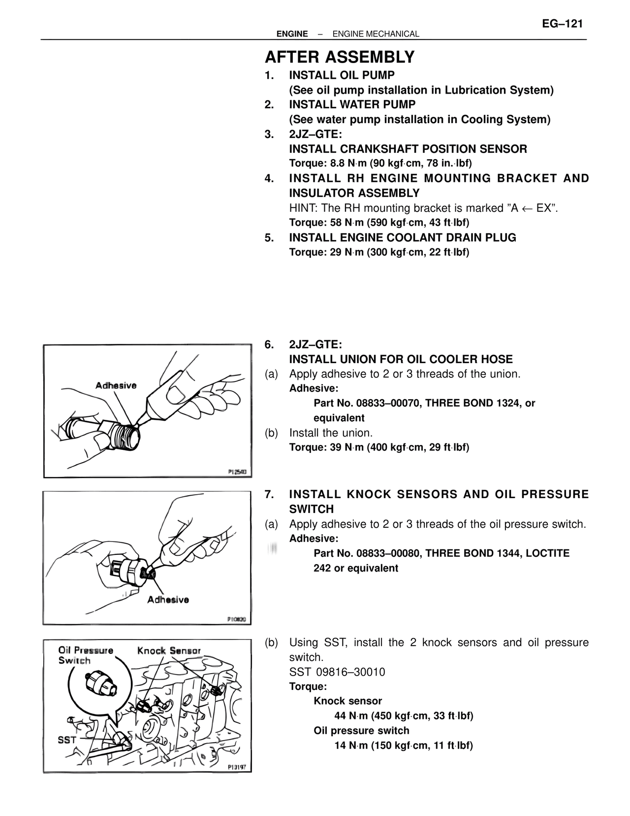 After Assembly — MK4 Supra Engine Mechanical, page 121