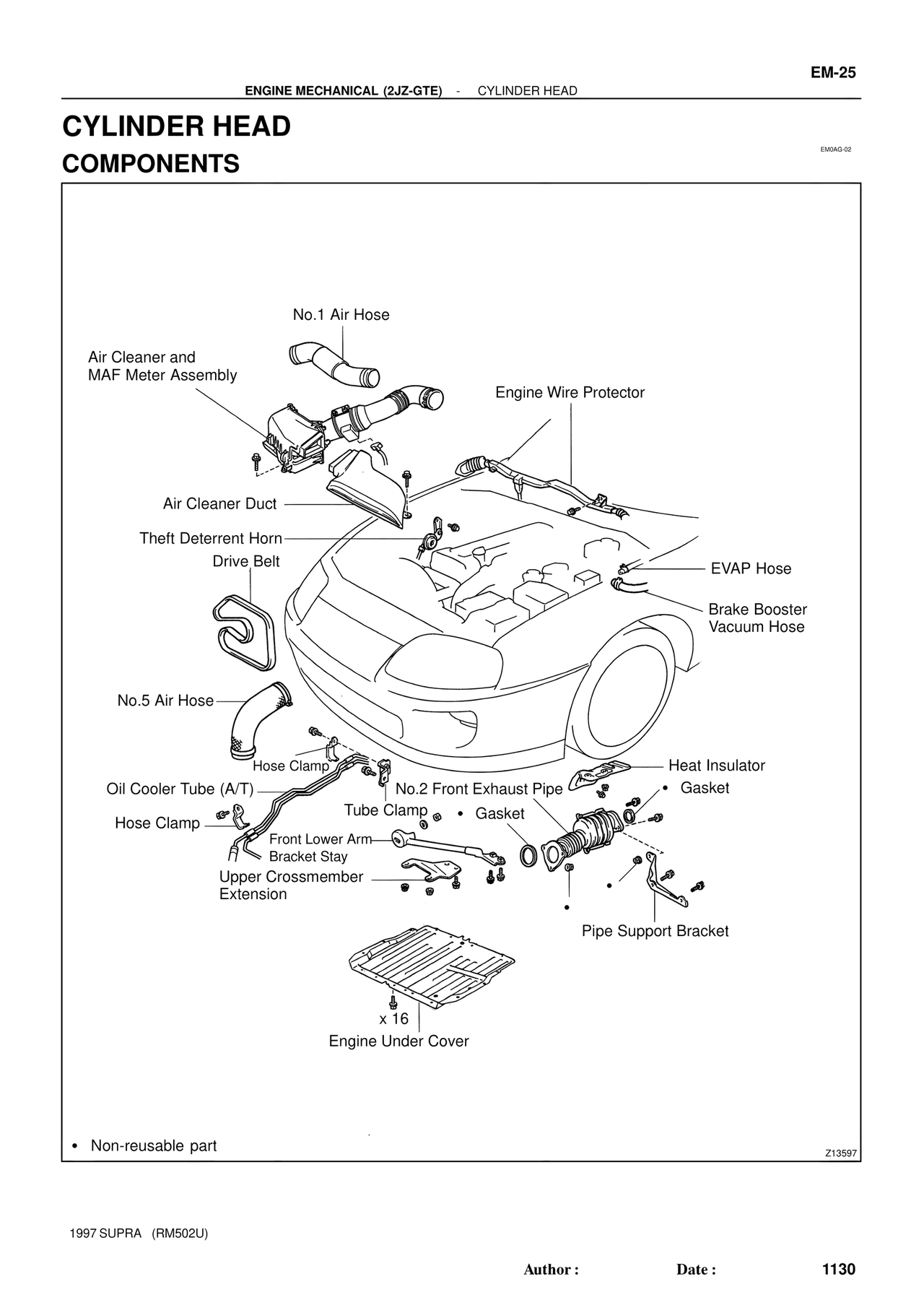 Cylinder Head Components — MK4 Supra Engine Mechanical 1997 Supplement, page 2