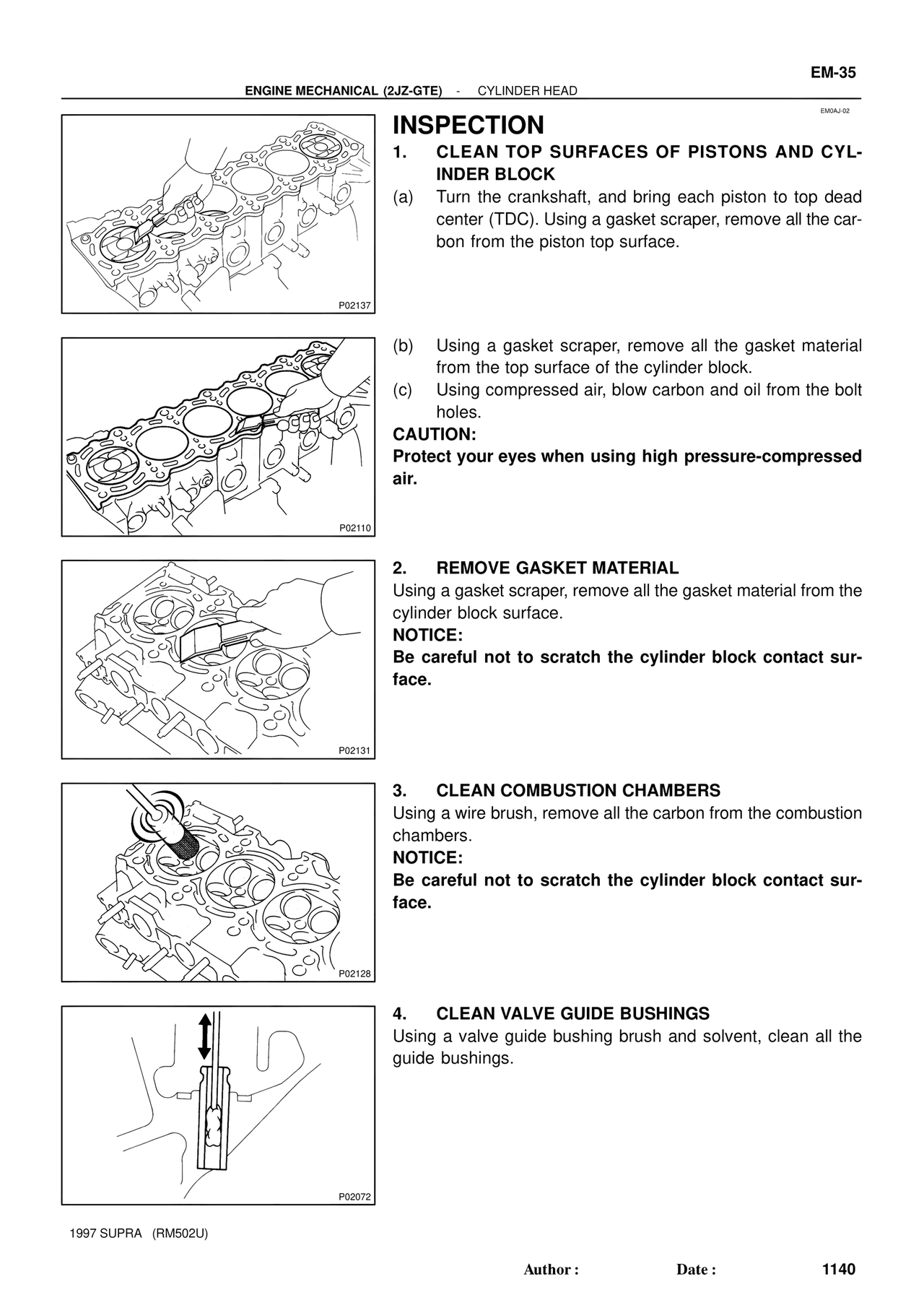 Inspection — MK4 Supra Engine Mechanical 1997 Supplement, page 7
