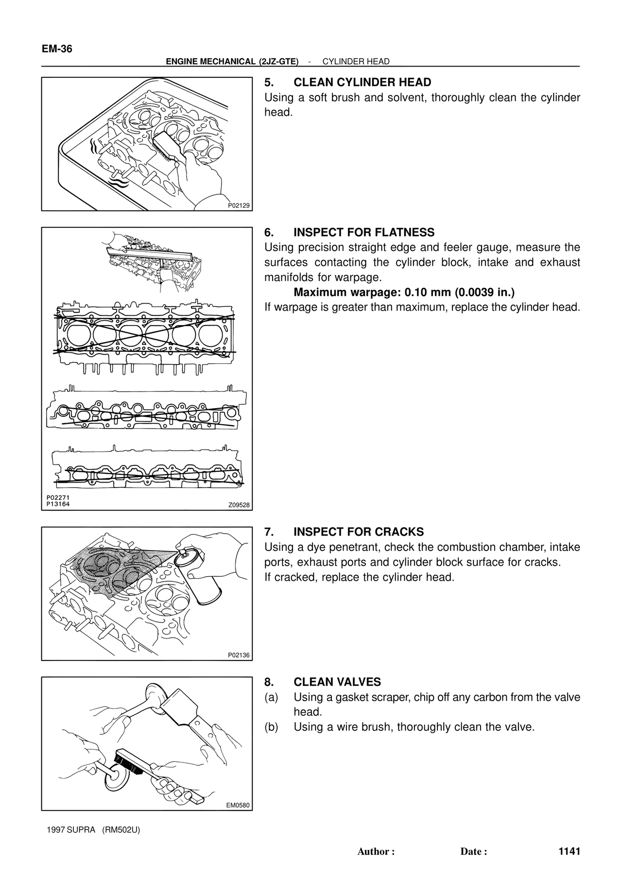 Cylinder Head — MK4 Supra Engine Mechanical 1997 Supplement, page 8