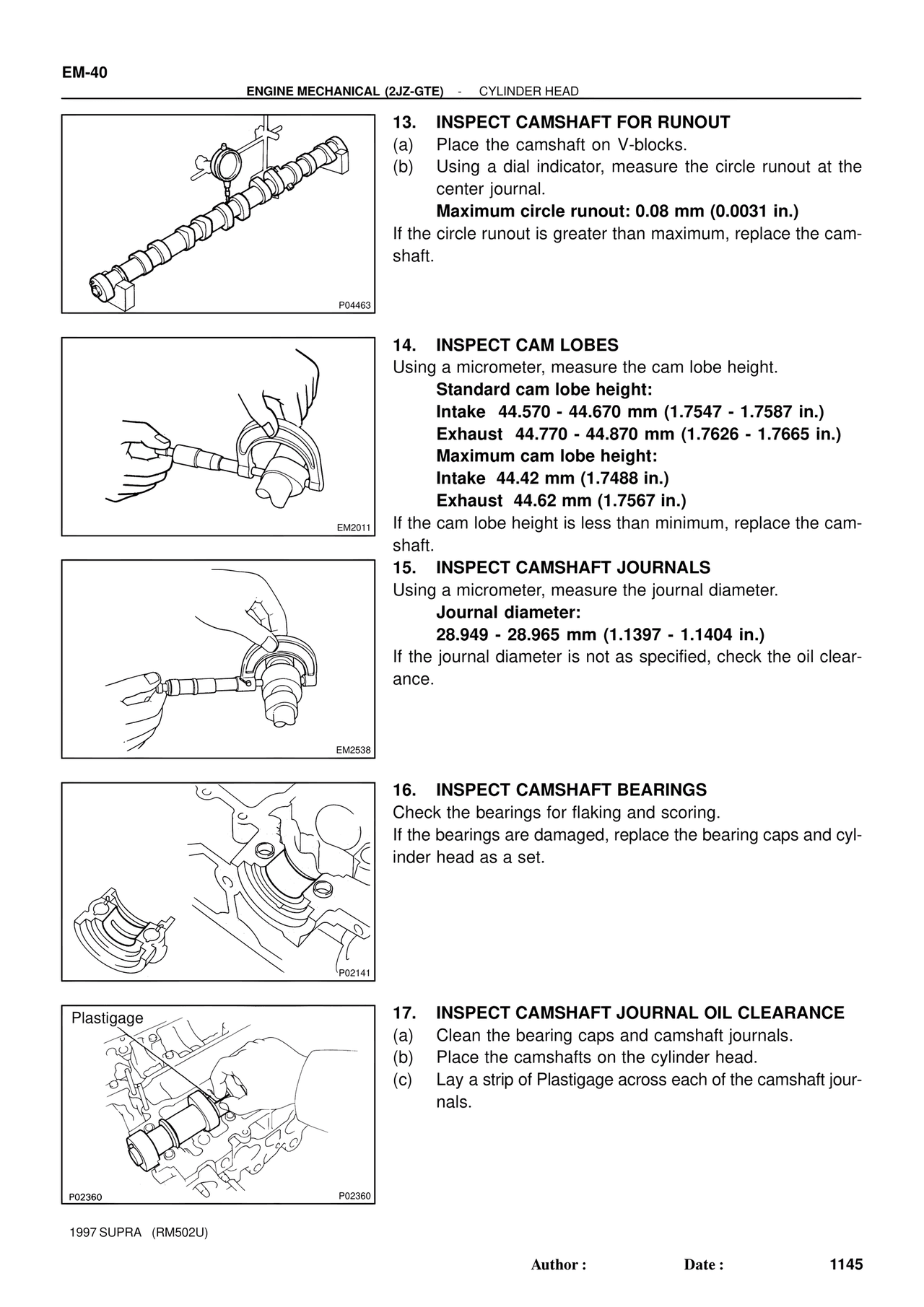 Engine Mechanical 1997 Supplement — MK4 Supra Engine Mechanical 1997 Supplement, page 12