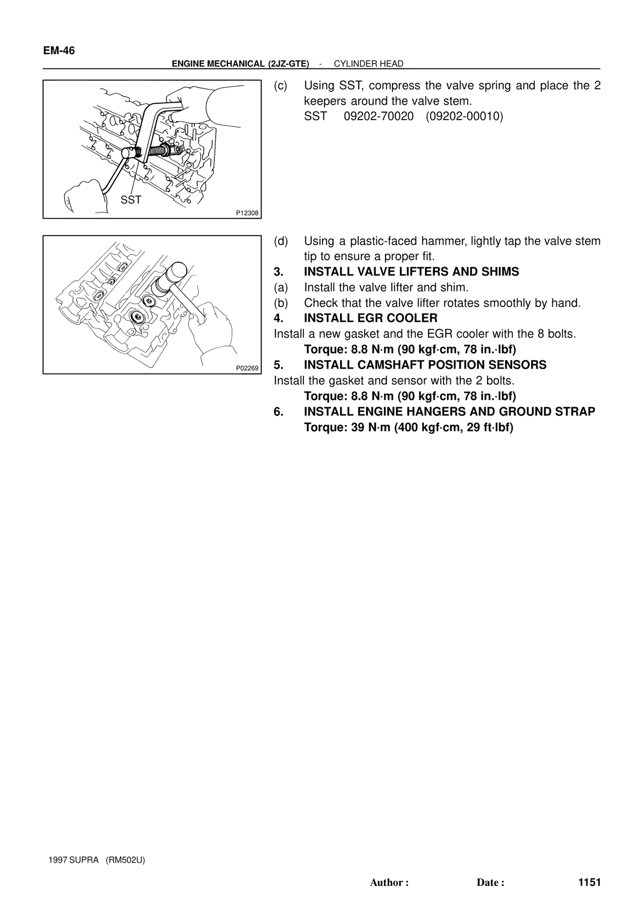 Engine Mechanical 1997 Supplement — MK4 Supra Engine Mechanical 1997 Supplement, page 18