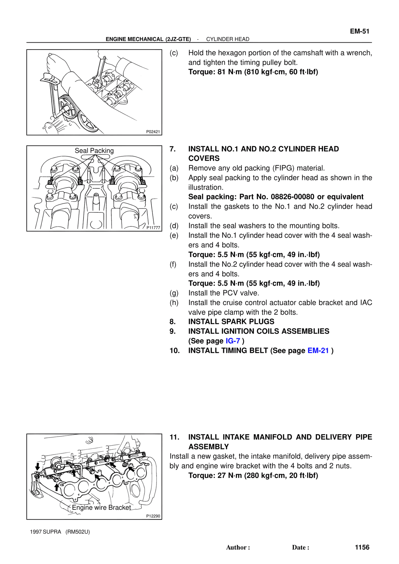 Engine Mechanical 1997 Supplement — MK4 Supra Engine Mechanical 1997 Supplement, page 23