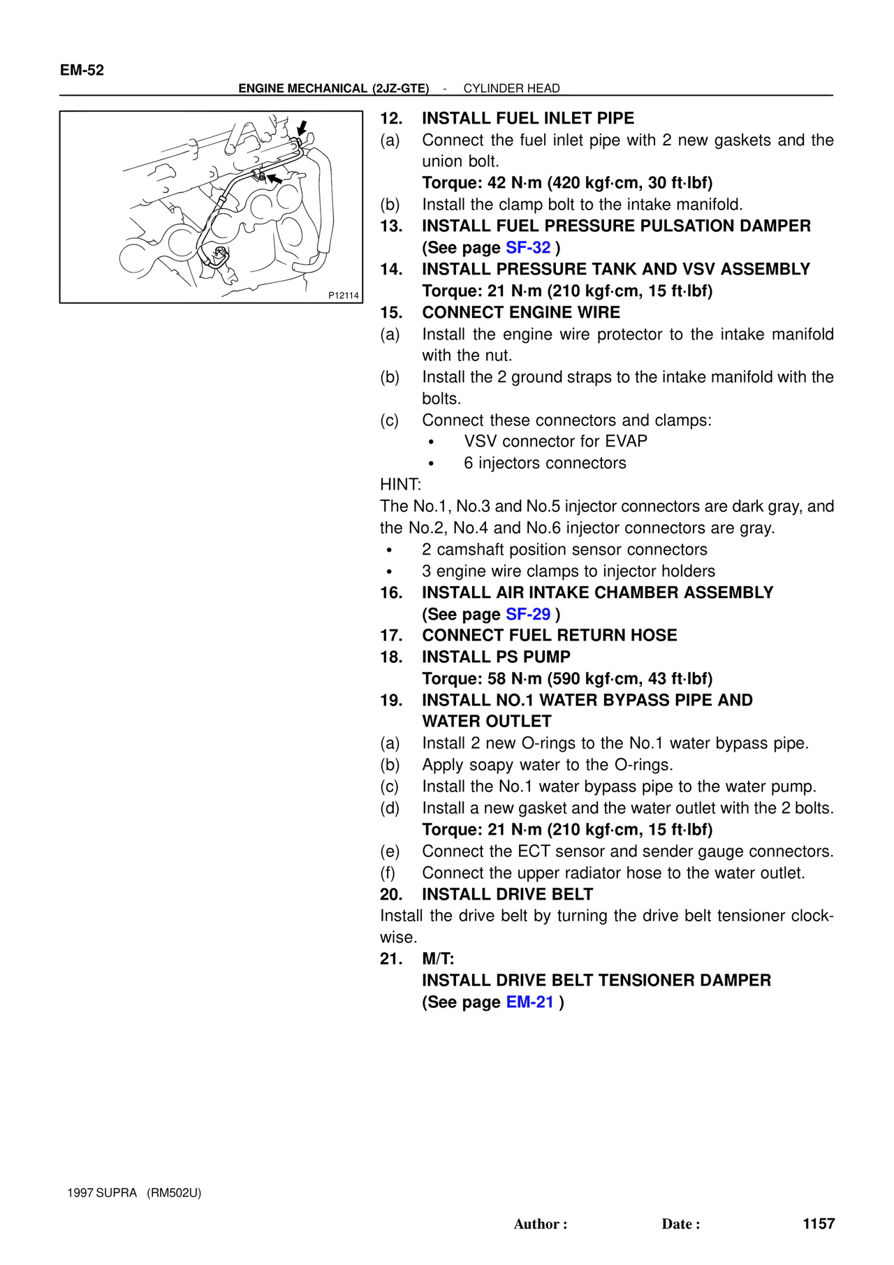 Engine Mechanical 1997 Supplement — MK4 Supra Engine Mechanical 1997 Supplement, page 24